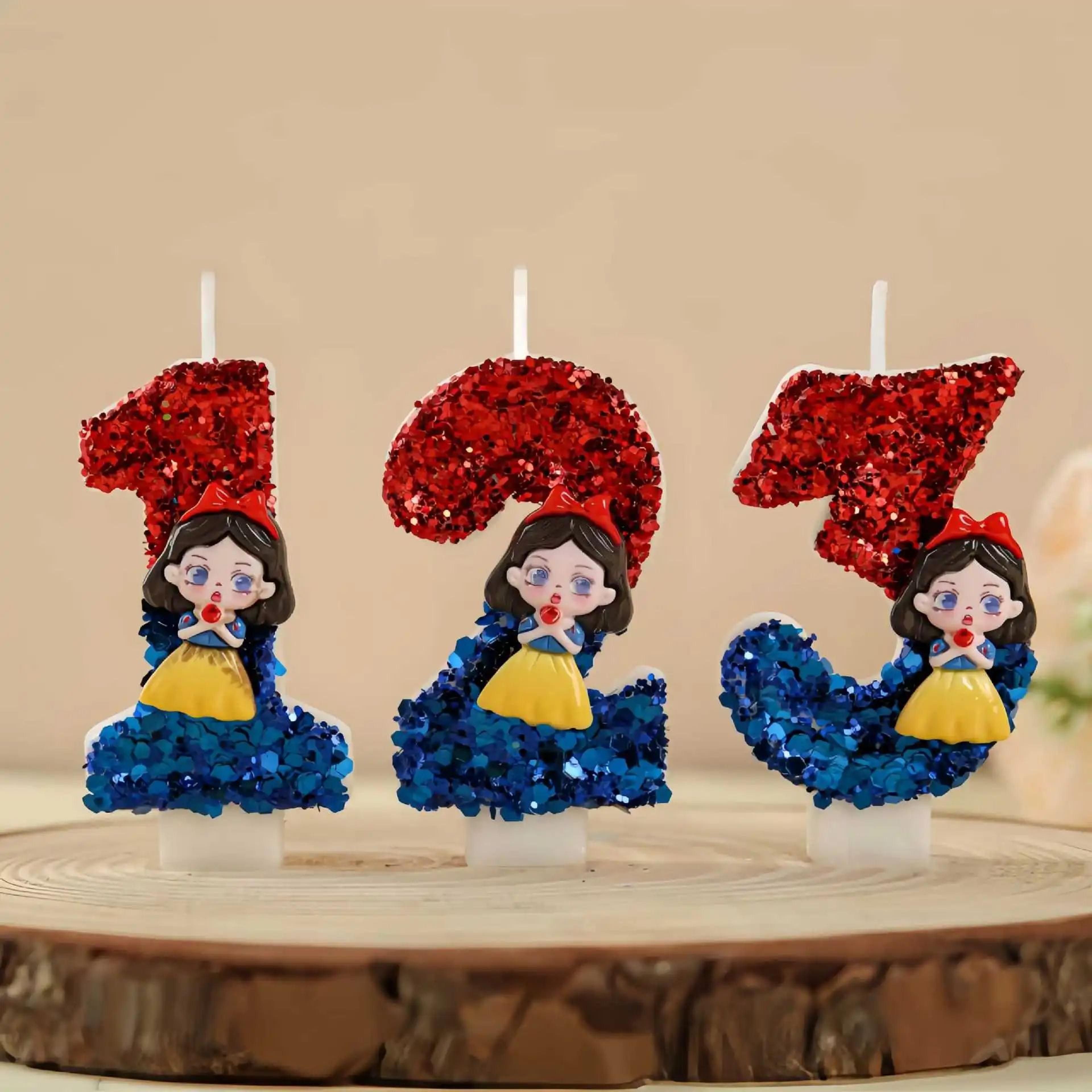 cartoon digital birthday candle – creative led cake decoration with number display for birthday party celebrations