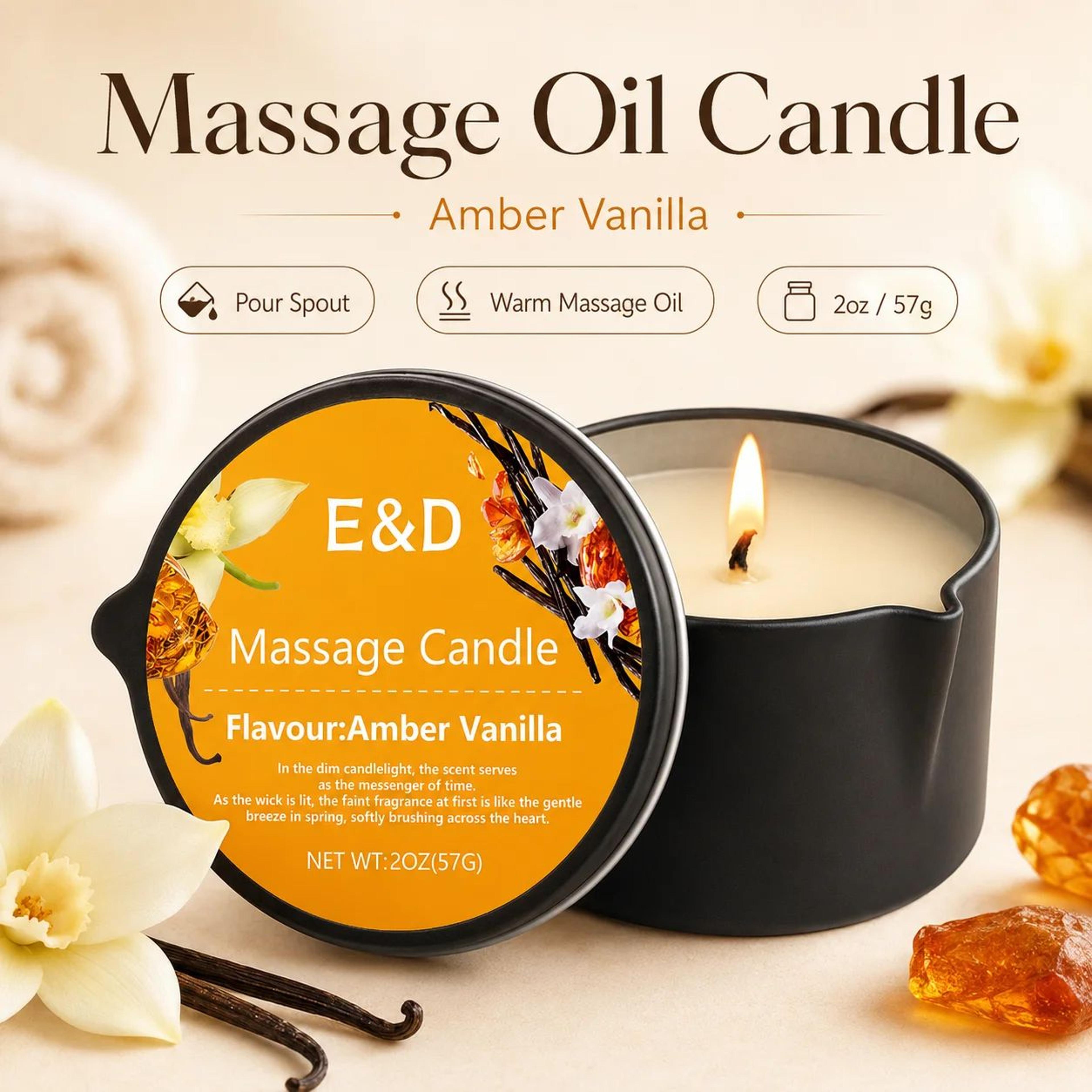 massage oil candle for aromatherapy & skin moisturizing – luxury scented body massage candle for relaxation