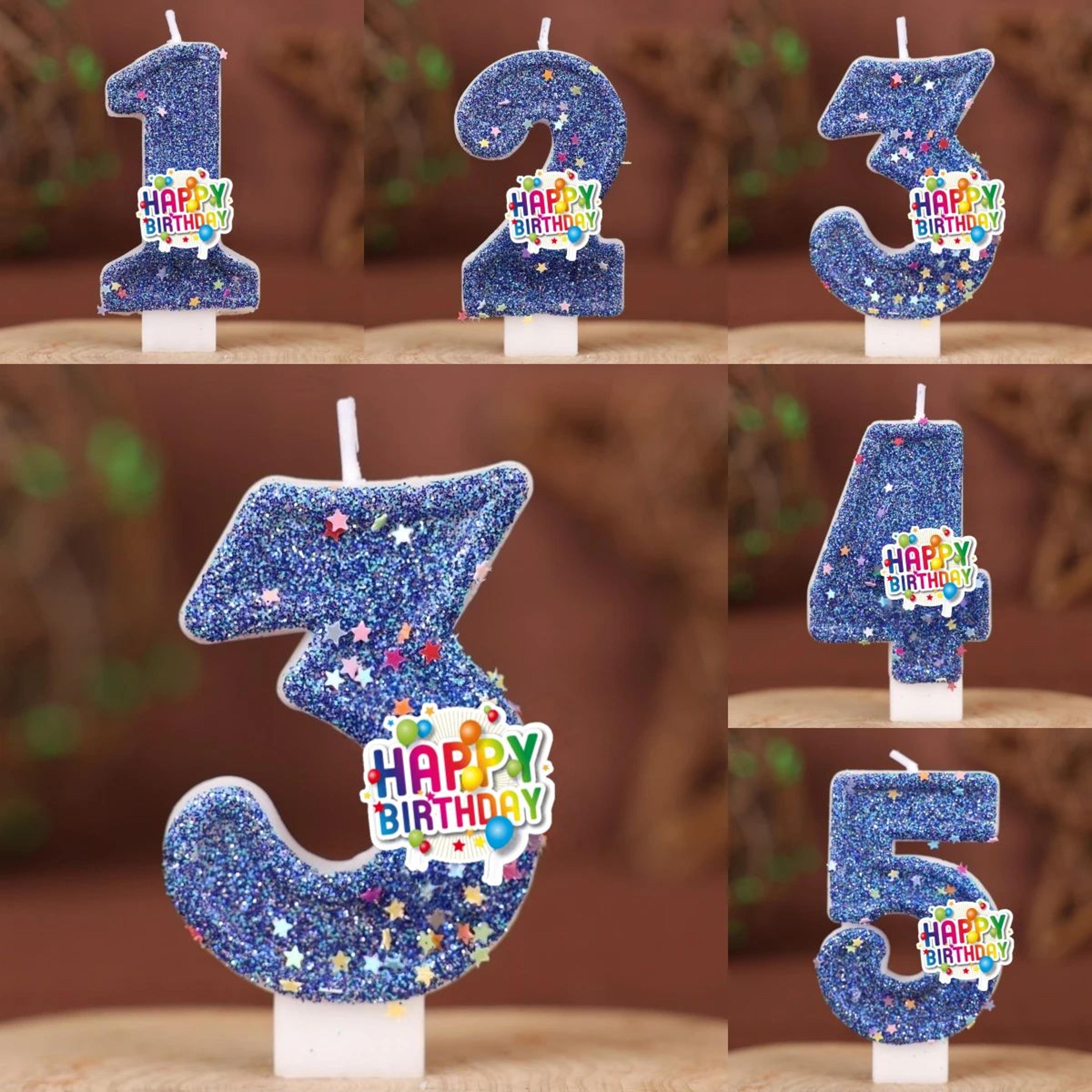 0–9 colorful happy birthday number candle cake topper – decorative paraffin wax party candles for kids & adults