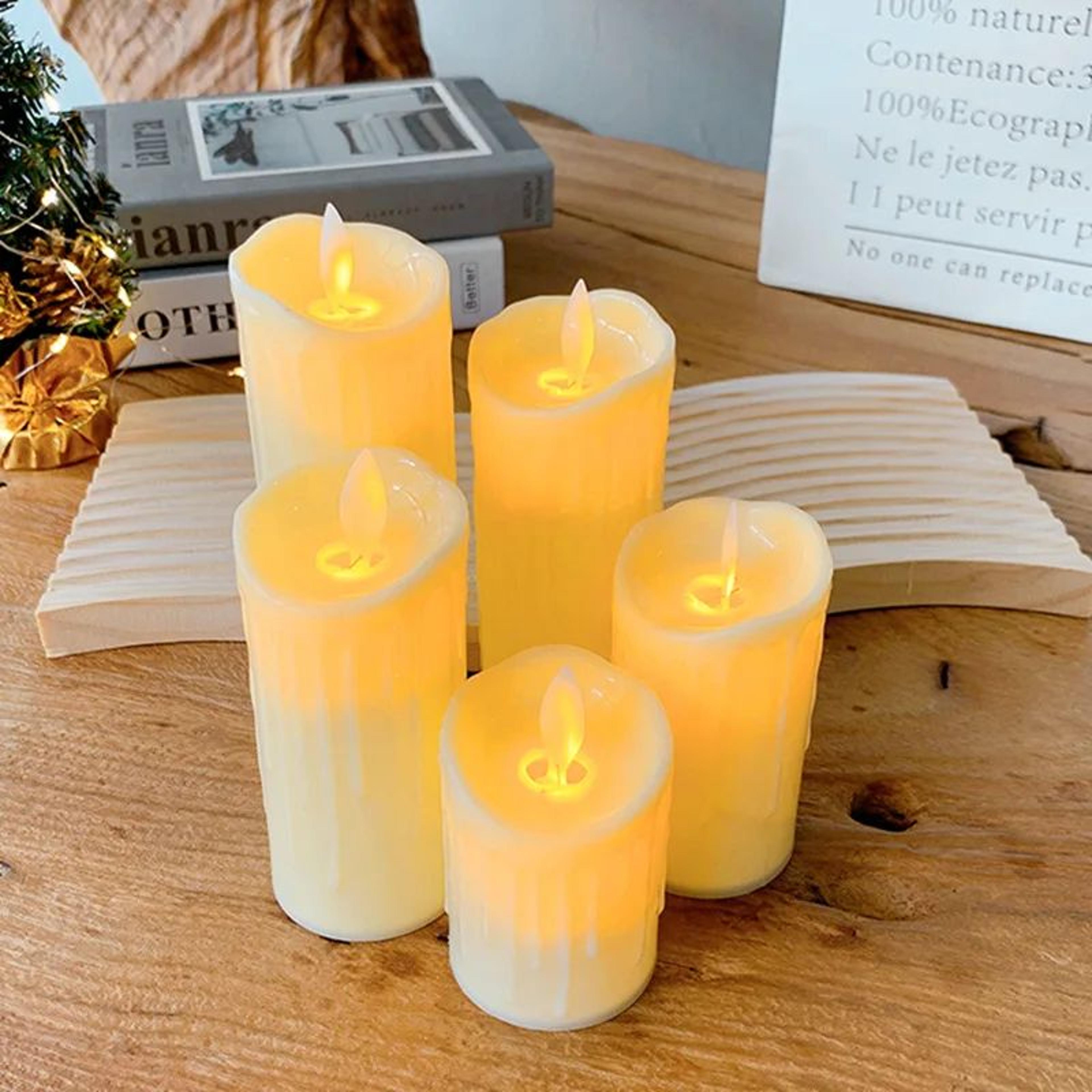 christmas flameless led flickering tea light candles – battery operated shaking flame decorative candle lights
