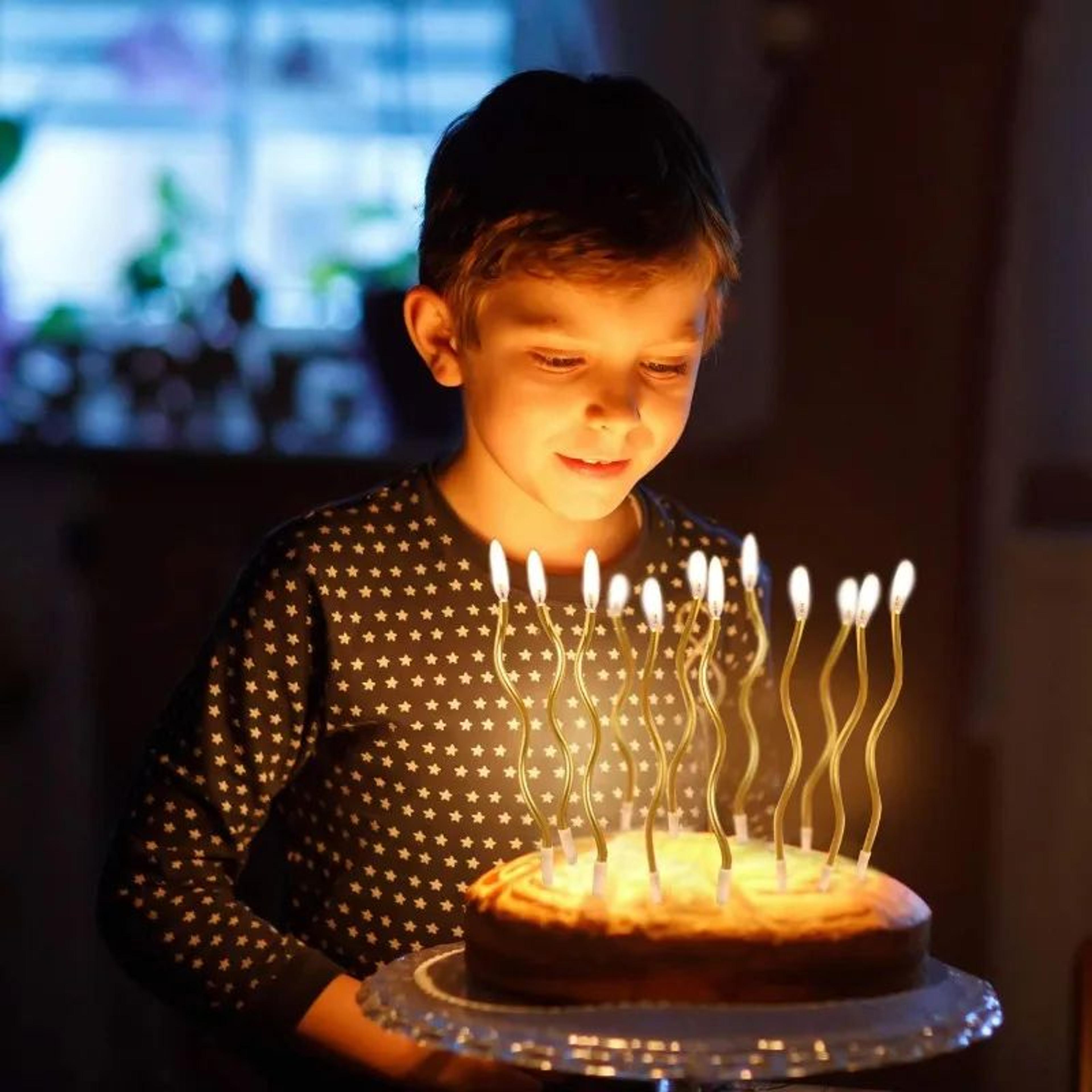 spiral birthday cake candles – long thin colorful party candles for birthday, wedding & celebration cakes