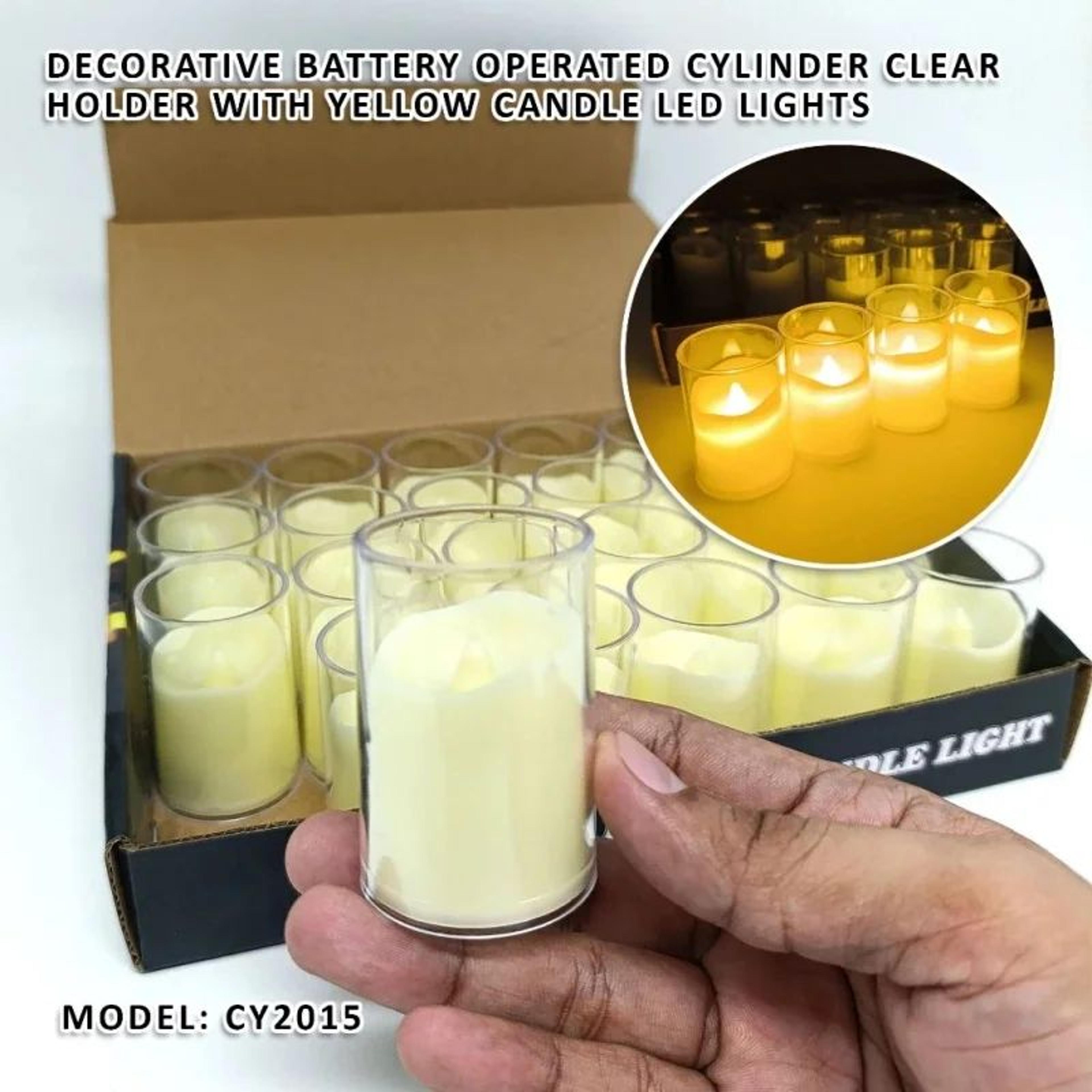 flameless led tealight candles with clear holders – battery operated decorative flickering led candles for home & events