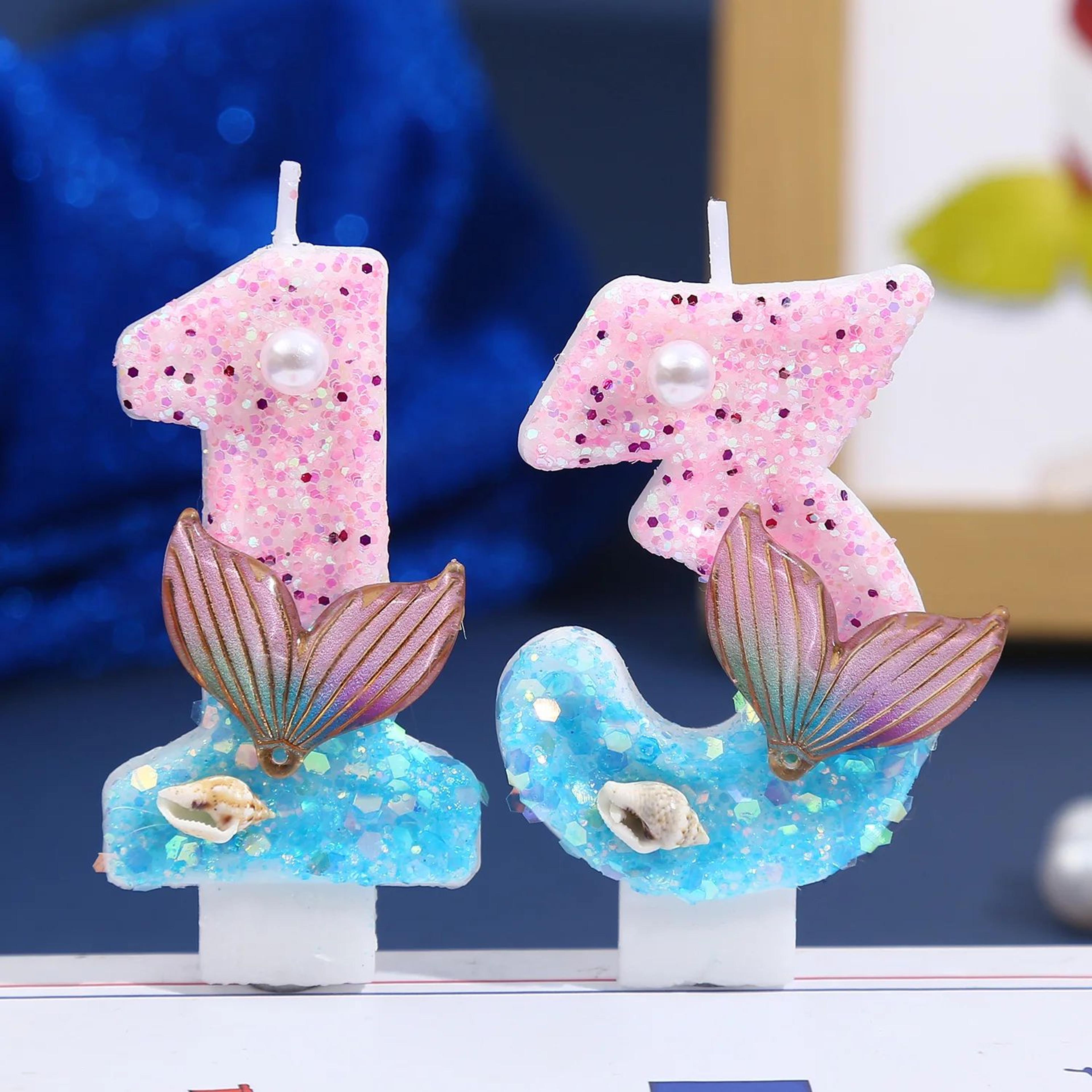 digital pink gradient birthday candle set – creative number cake candles for birthday party decorations