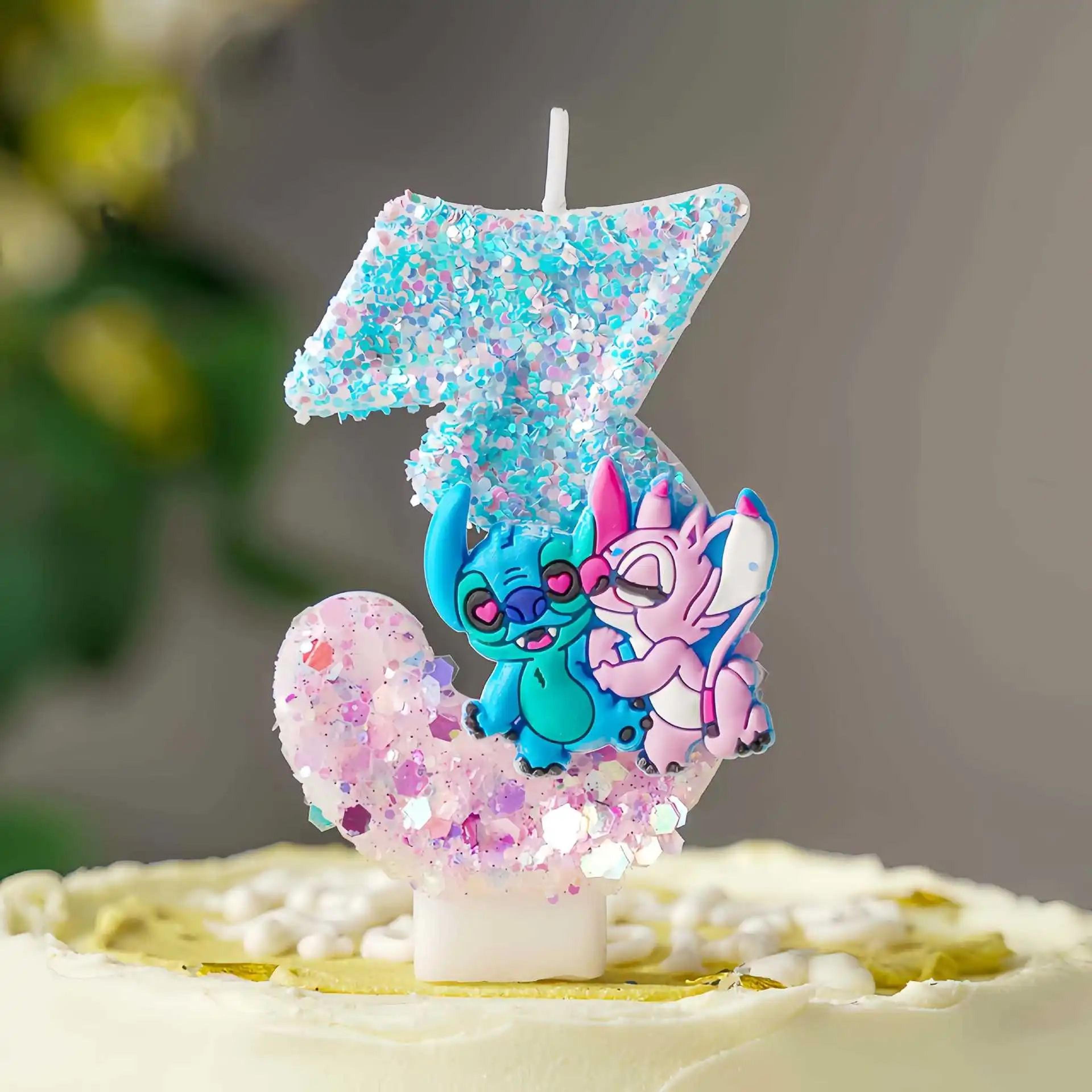 cute cartoon two-color digital birthday cake candles – colorful number party candles for birthday & celebration cakes