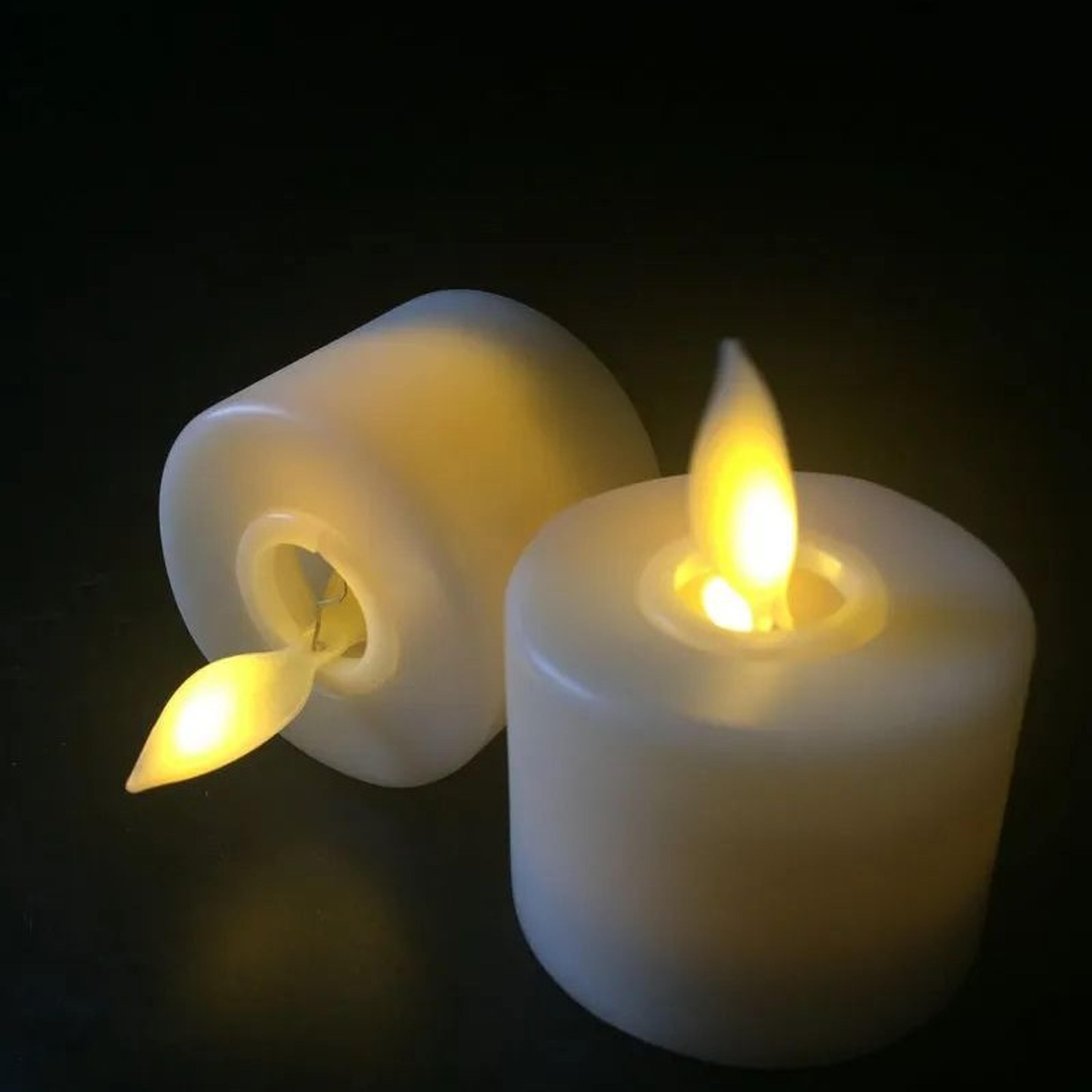 12pcs flameless led tea light candles with moving wick – battery operated warm white votive candles for home decor