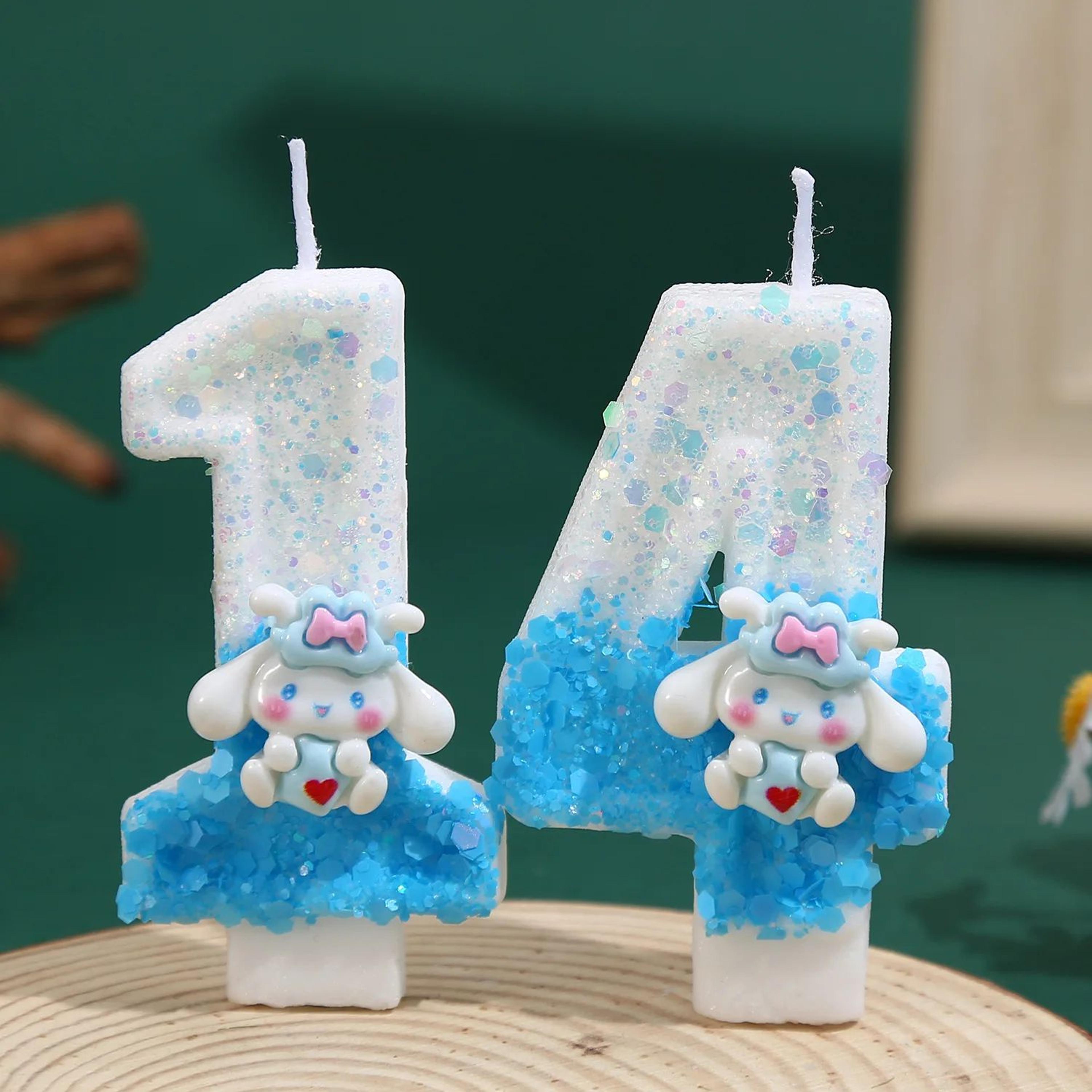 sanlio number birthday candle – cute cartoon digital cake topper for kids birthday party decorations