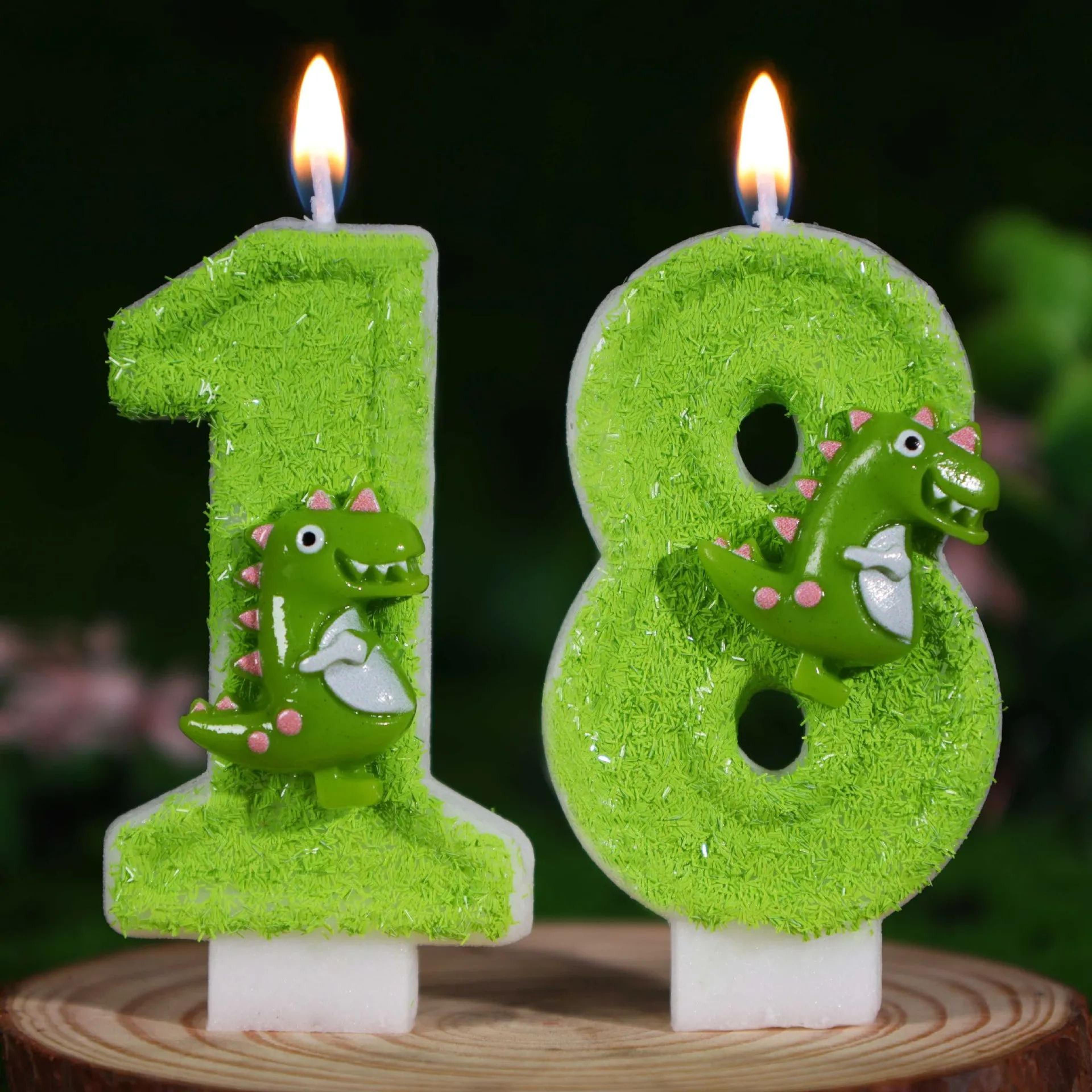0–9 dinosaur number birthday candle – cute cartoon cake topper for kids birthday party & one year celebration