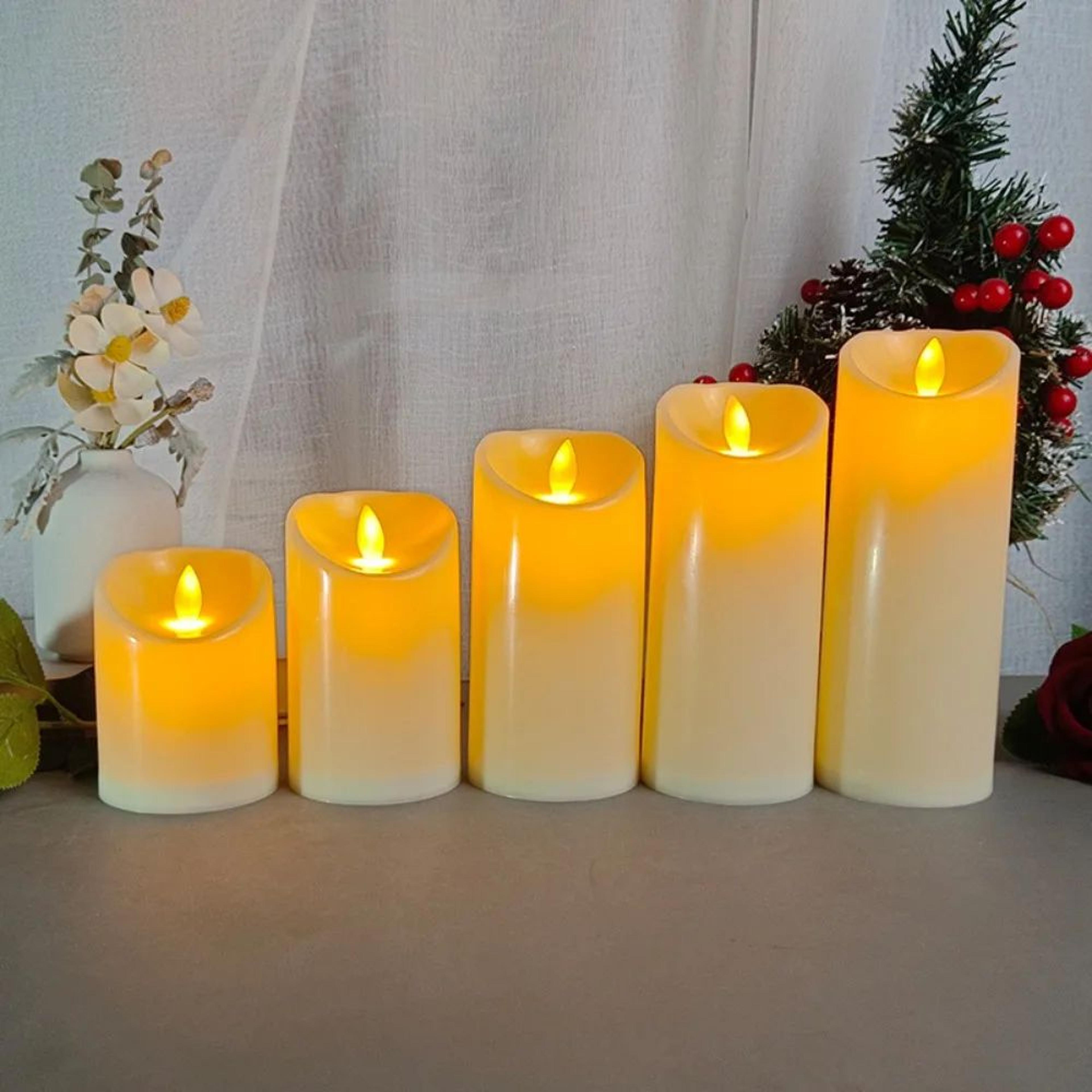 creative led electronic candle swinging light – flameless warm yellow battery operated decorative led candle