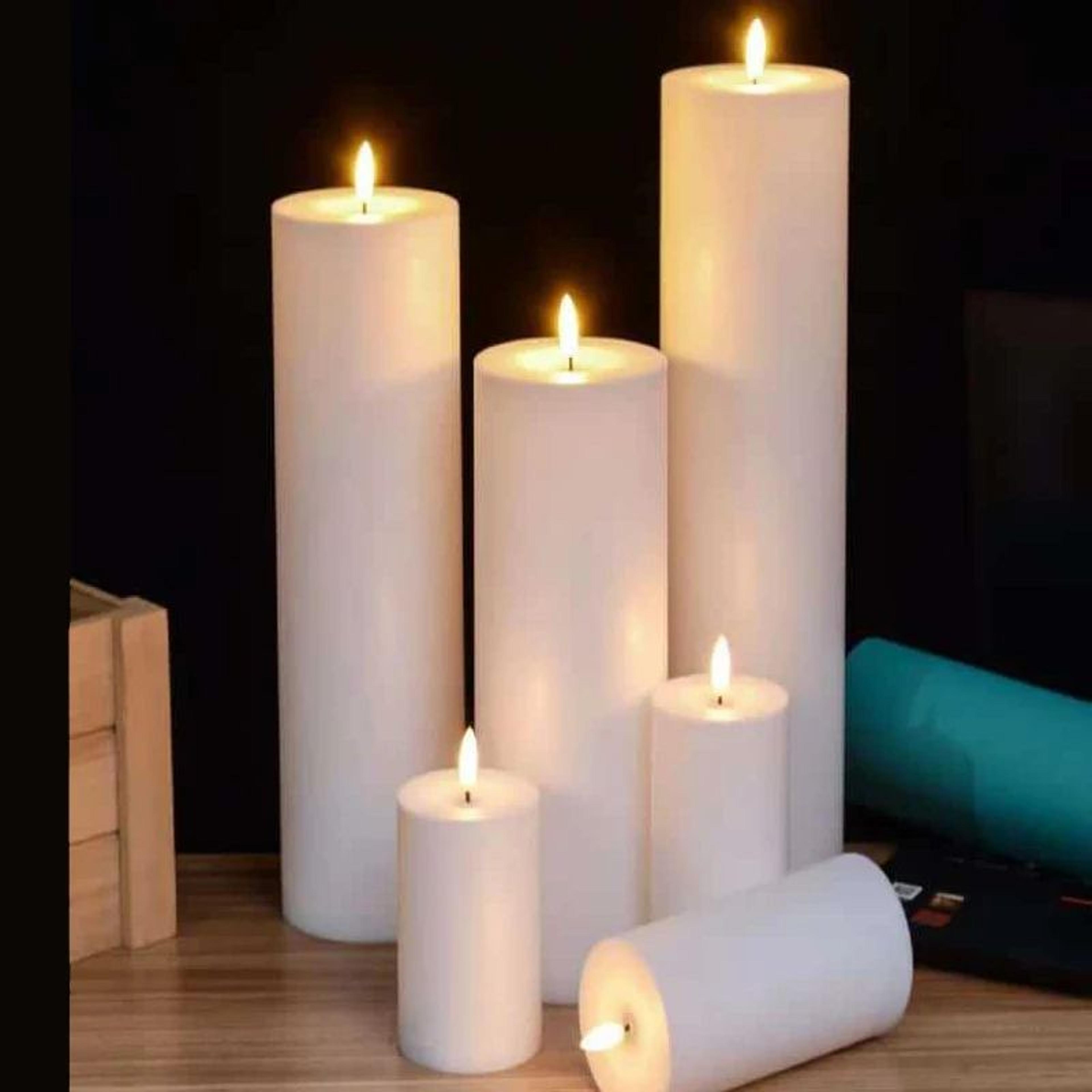 3pcs flameless led pillar candle set with remote & timer – battery operated flickering real wax candles for home decor