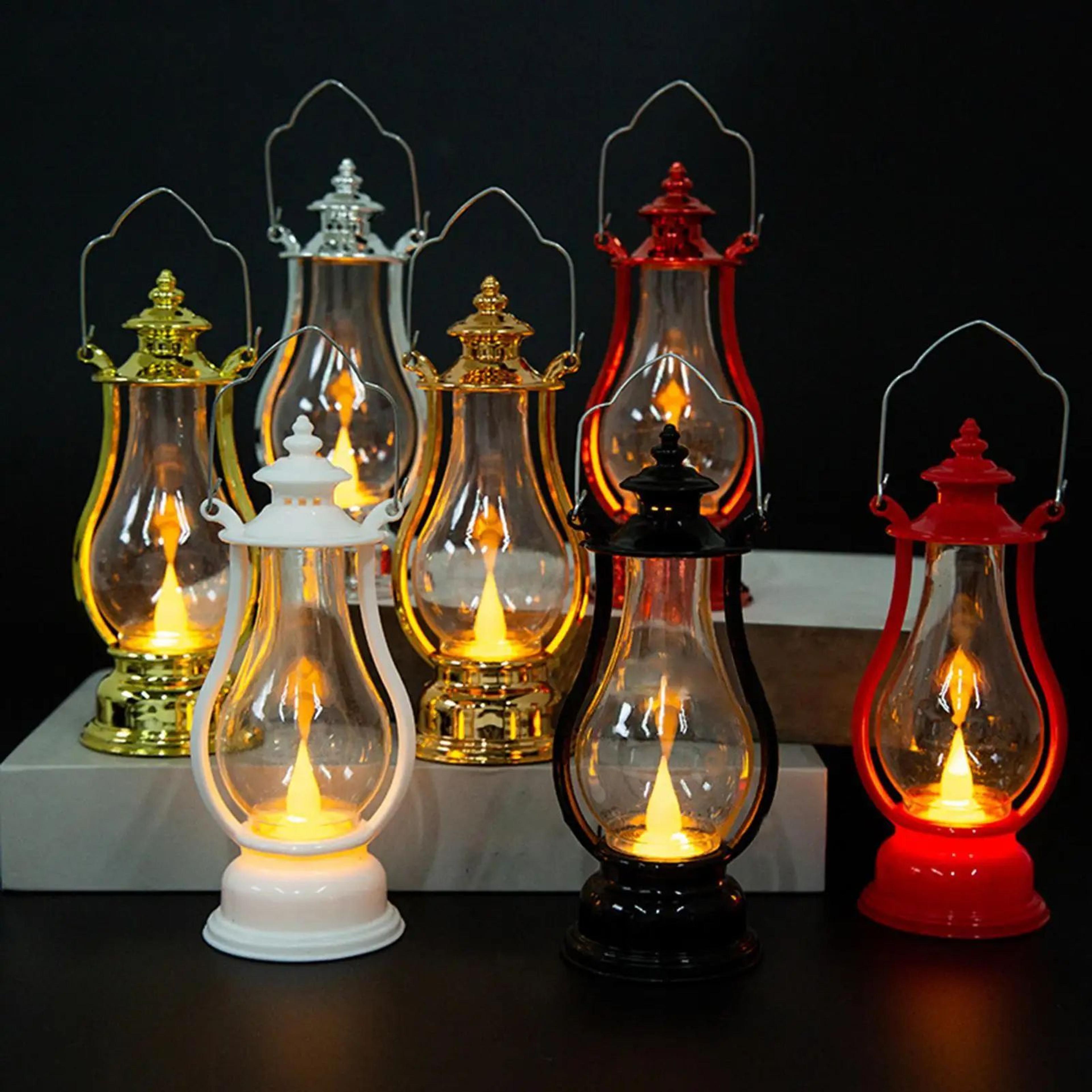 portable vintage led oil lamp lantern – battery operated hanging decorative light for home patio camping & weddings