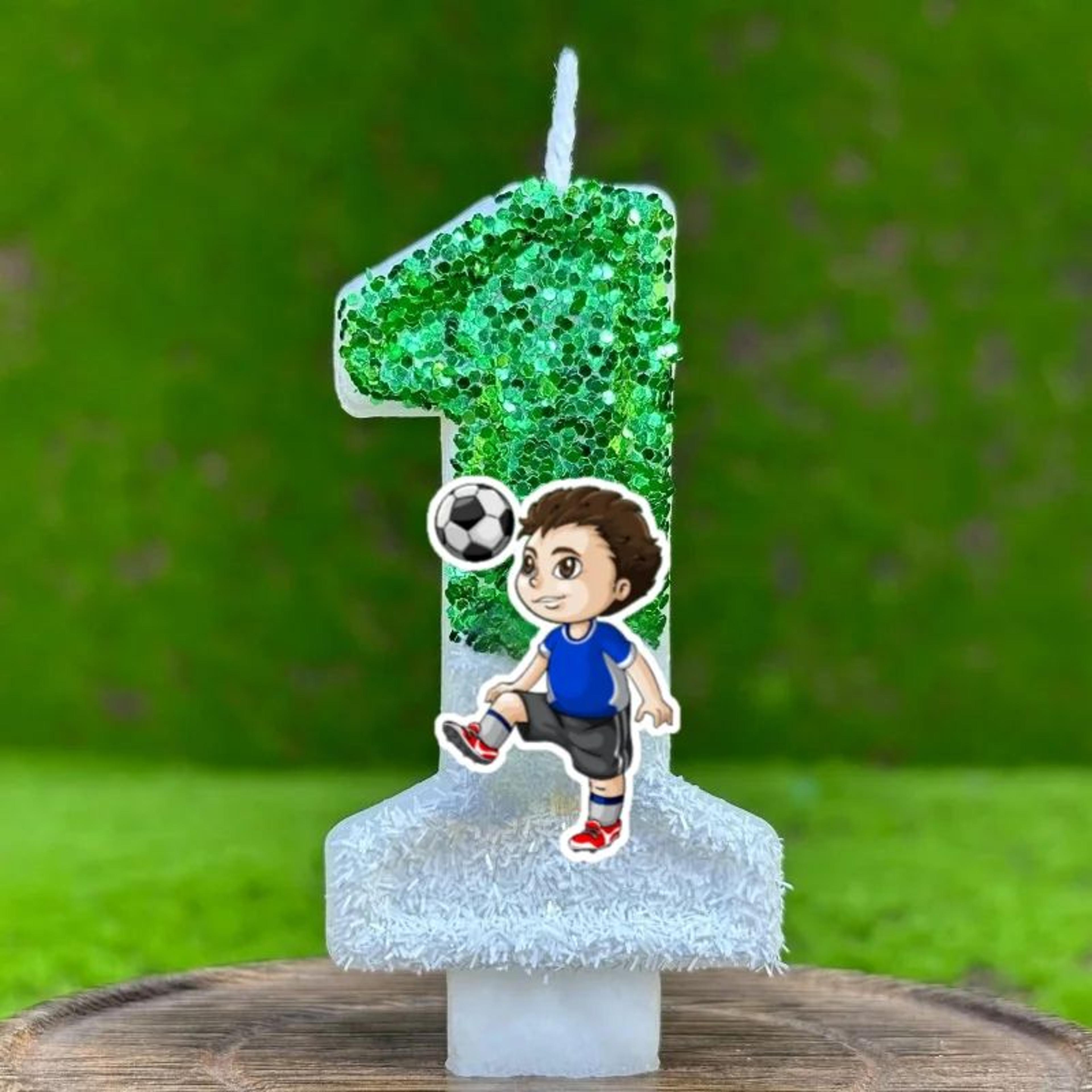 football theme number birthday cake candles 0-9 – cartoon party cake decorations for kids & celebrations