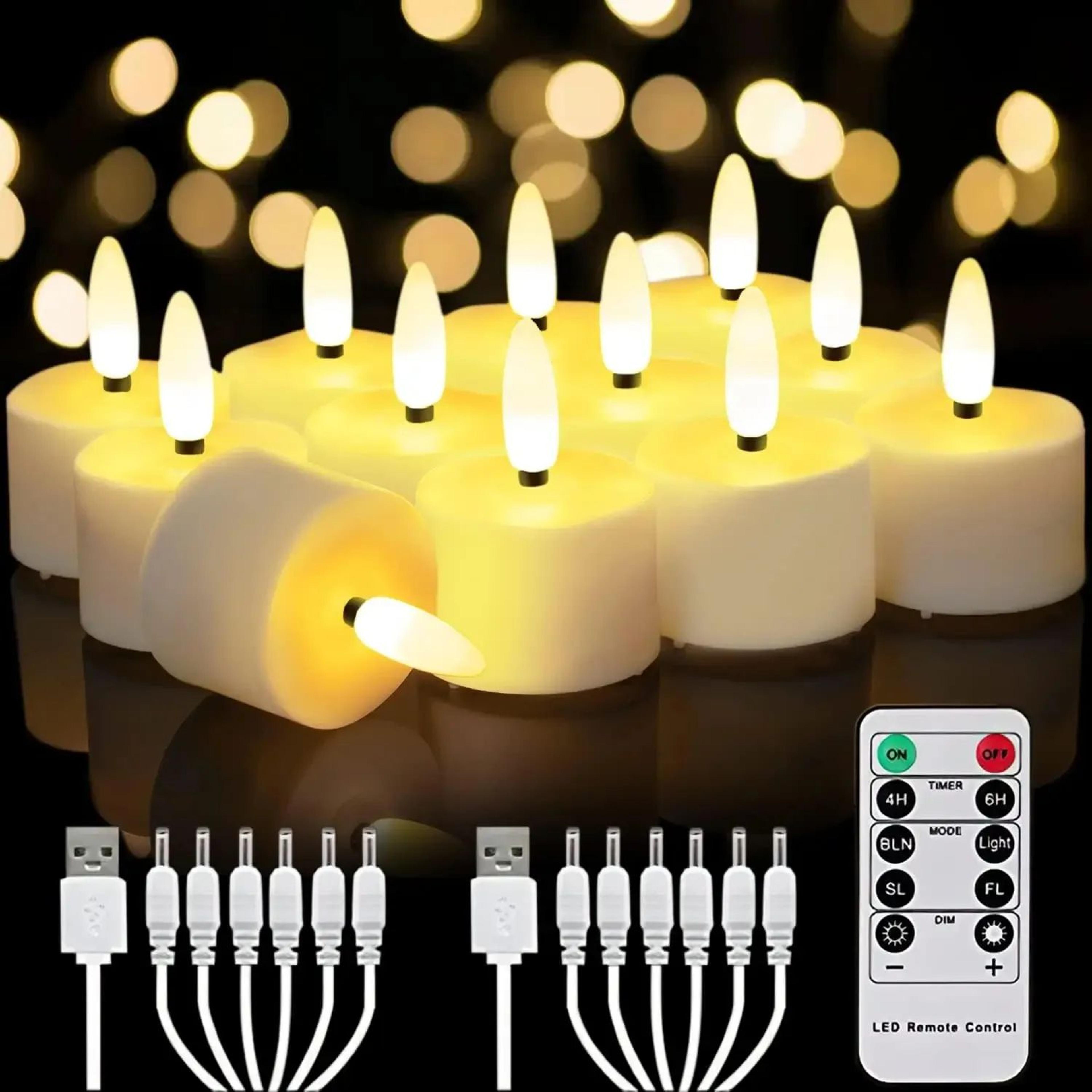 rechargeable flameless led tea light candles with remote – flickering electronic candles for home decor & gifts