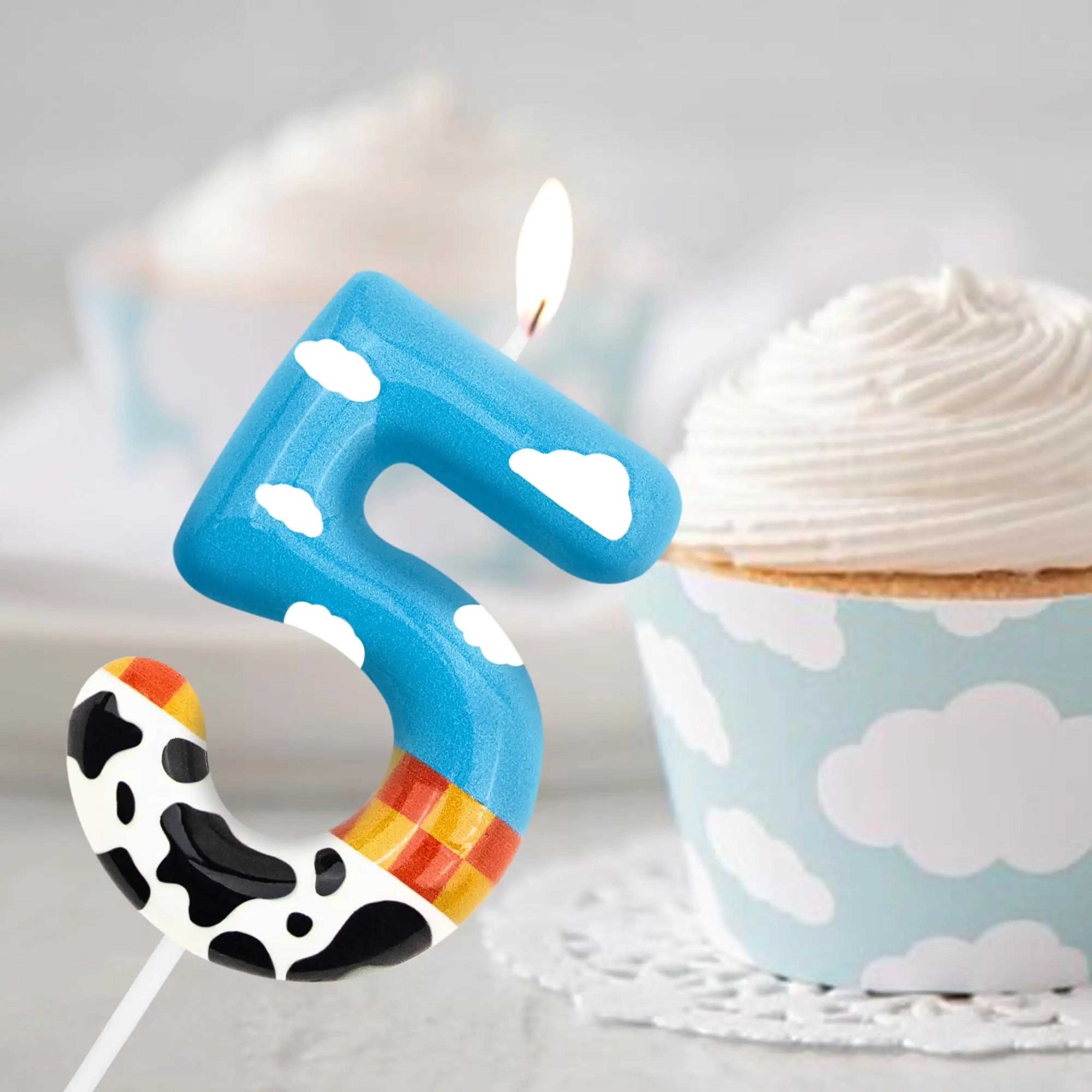 7pcs toy story 4th birthday number candle set – cartoon cake toppers for boys & girls party decorations