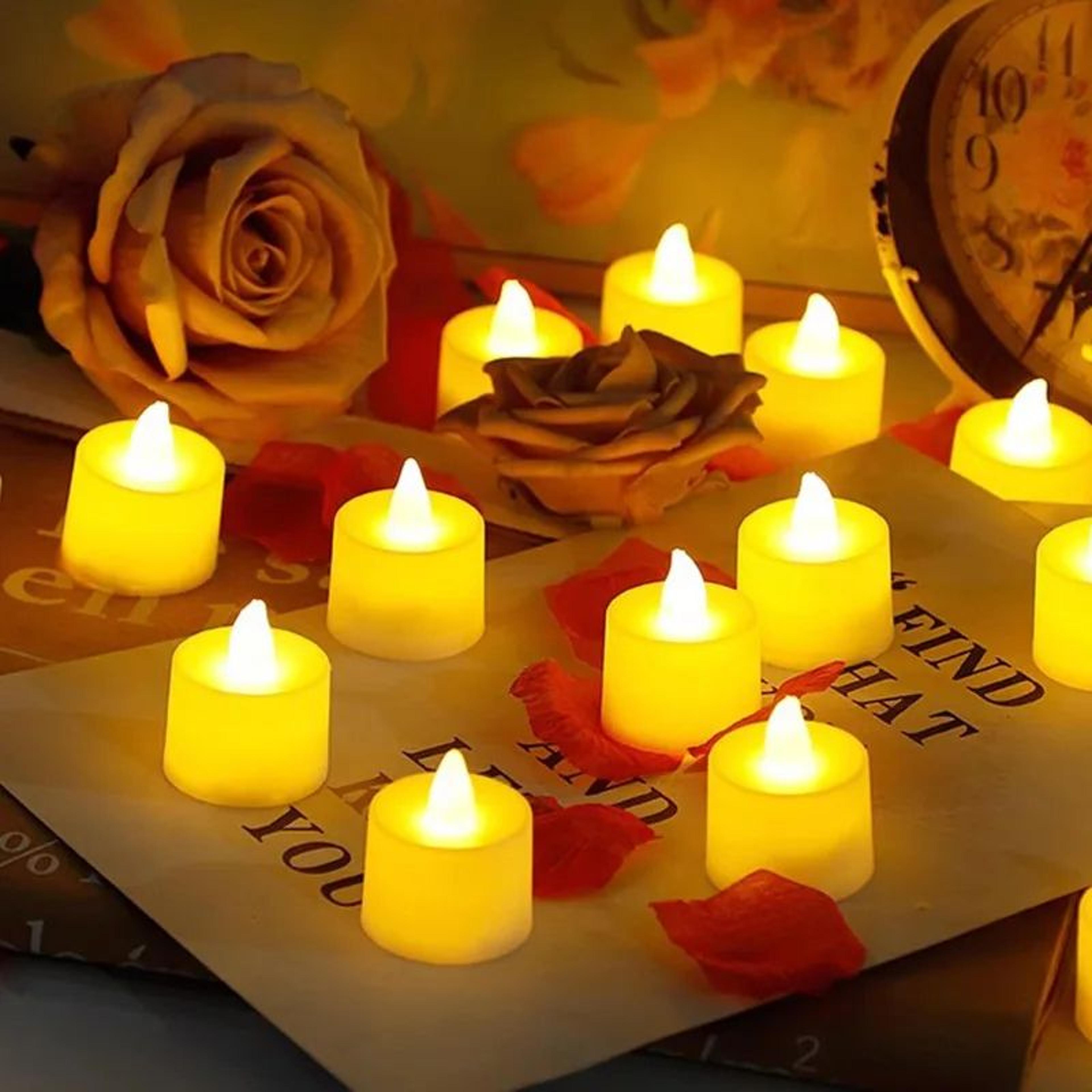 flameless led tealight candles – battery powered warm white lights for wedding, party & home decor