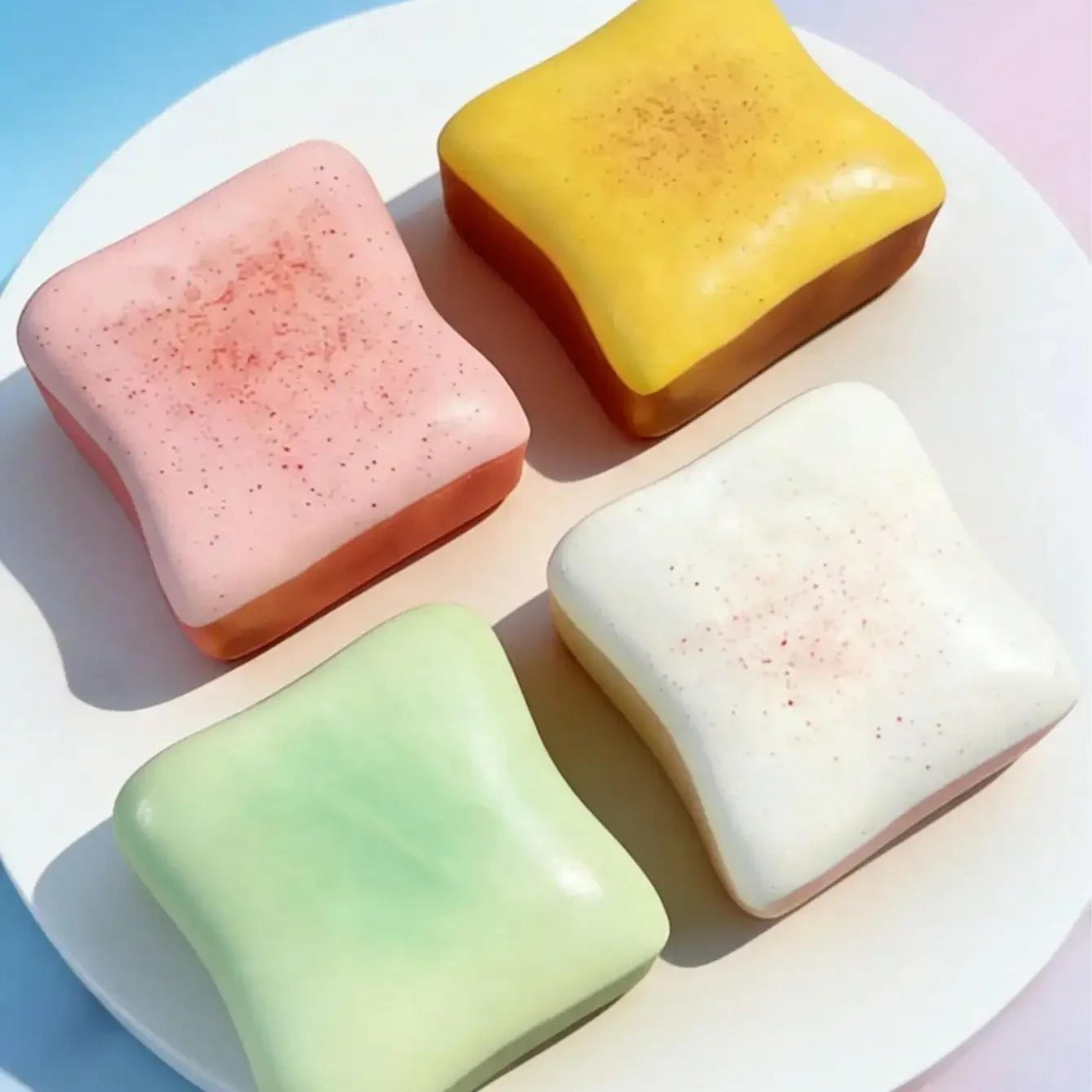super soft butter toast squishy toy – slow rising bread stress relief fidget & cute desk decor