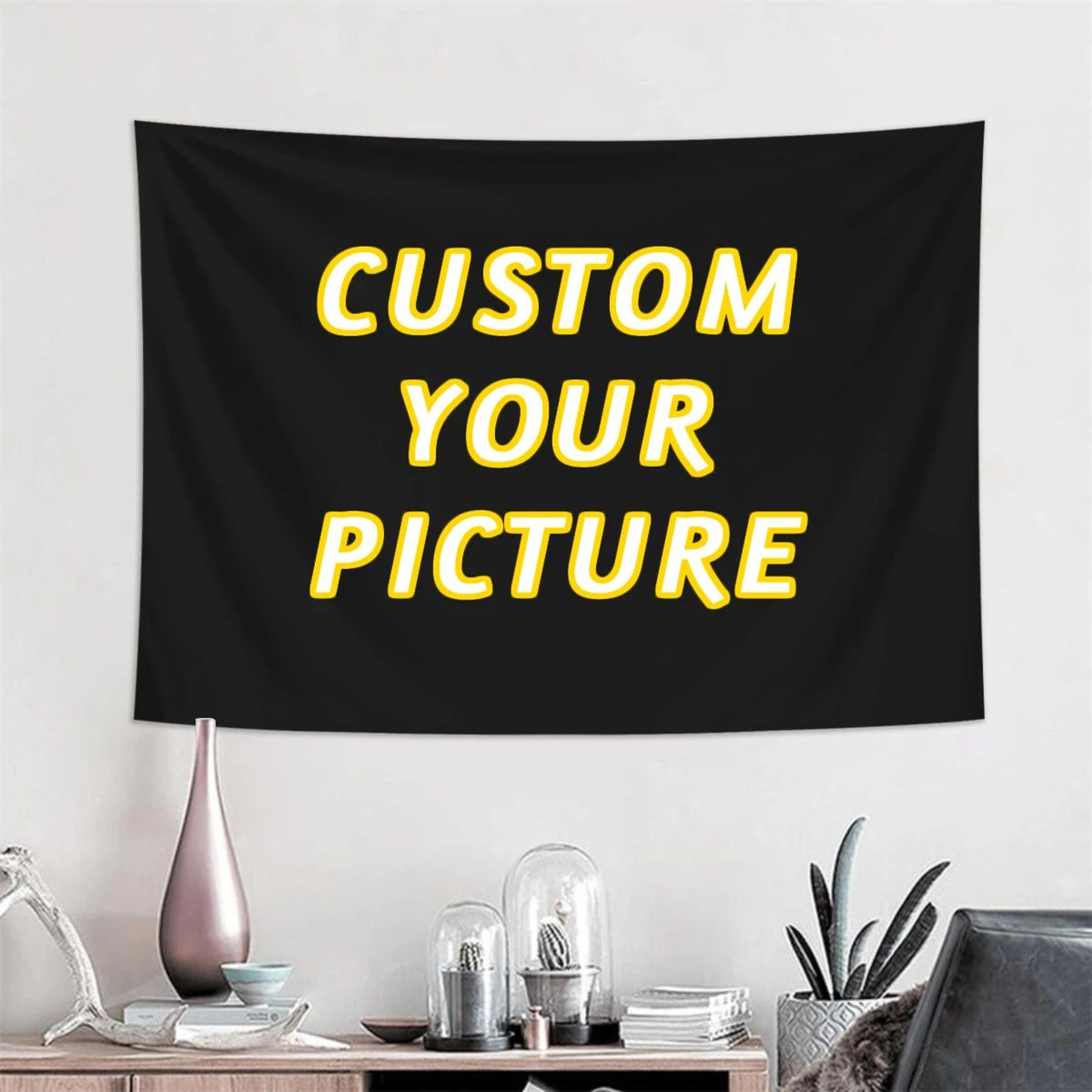 custom printed tapestry banner – personalized logo backdrop, fabric poster & event decoration