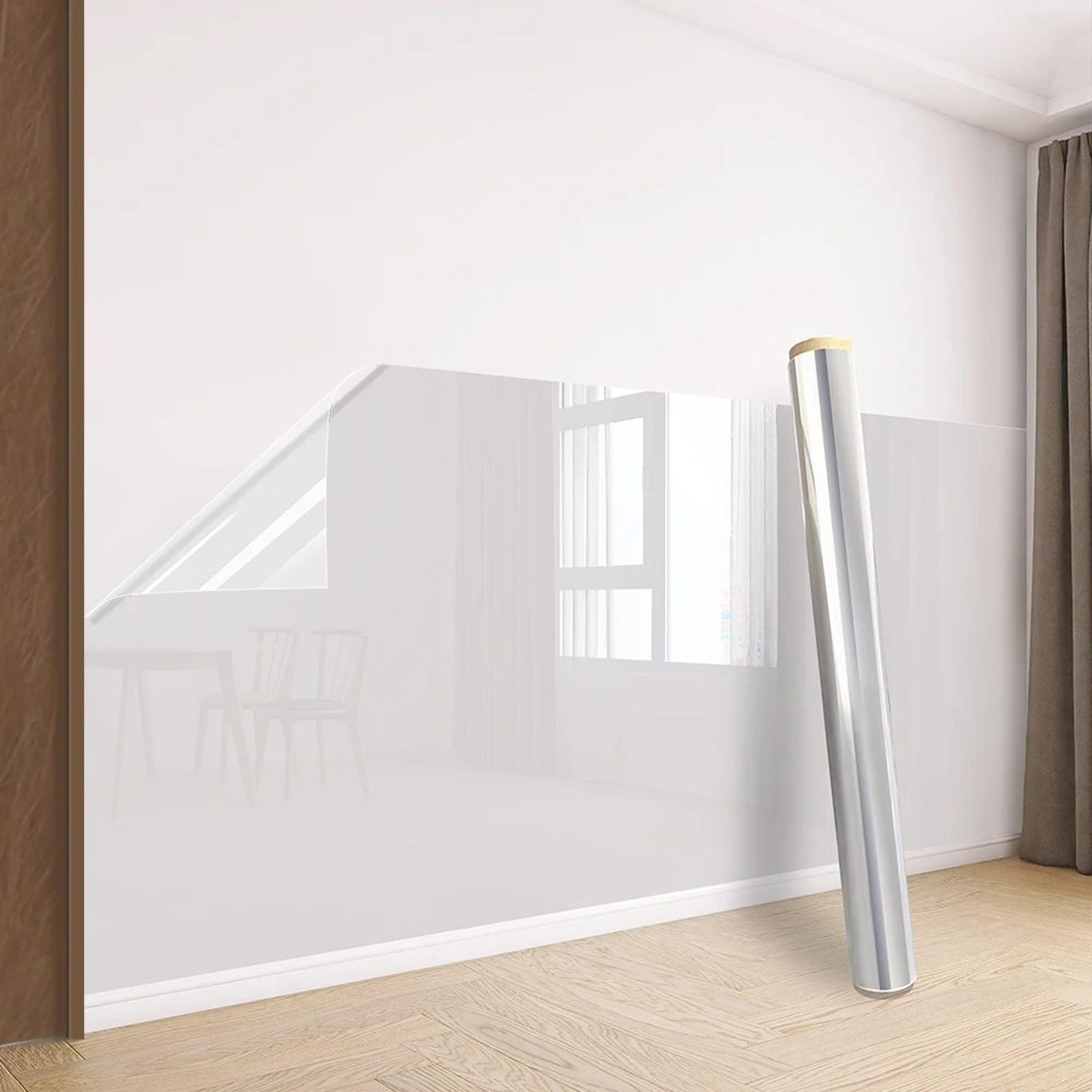 electrostatic wall protection film – transparent waterproof pvc wall sticker, non-adhesive dirt-resistant cover