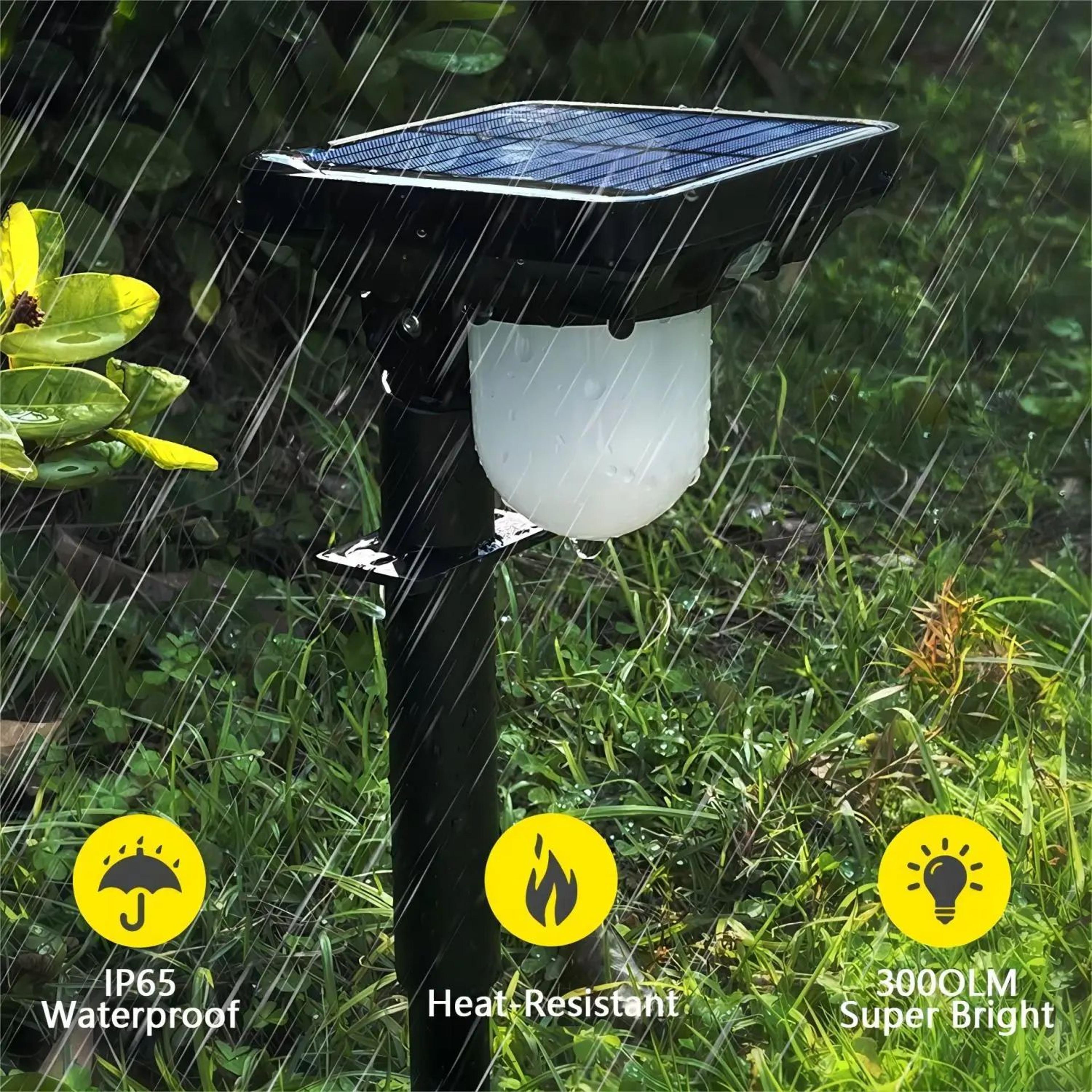 solar motion sensor landscape spotlights – 3 lighting modes, waterproof garden pathway & wall lights with remote