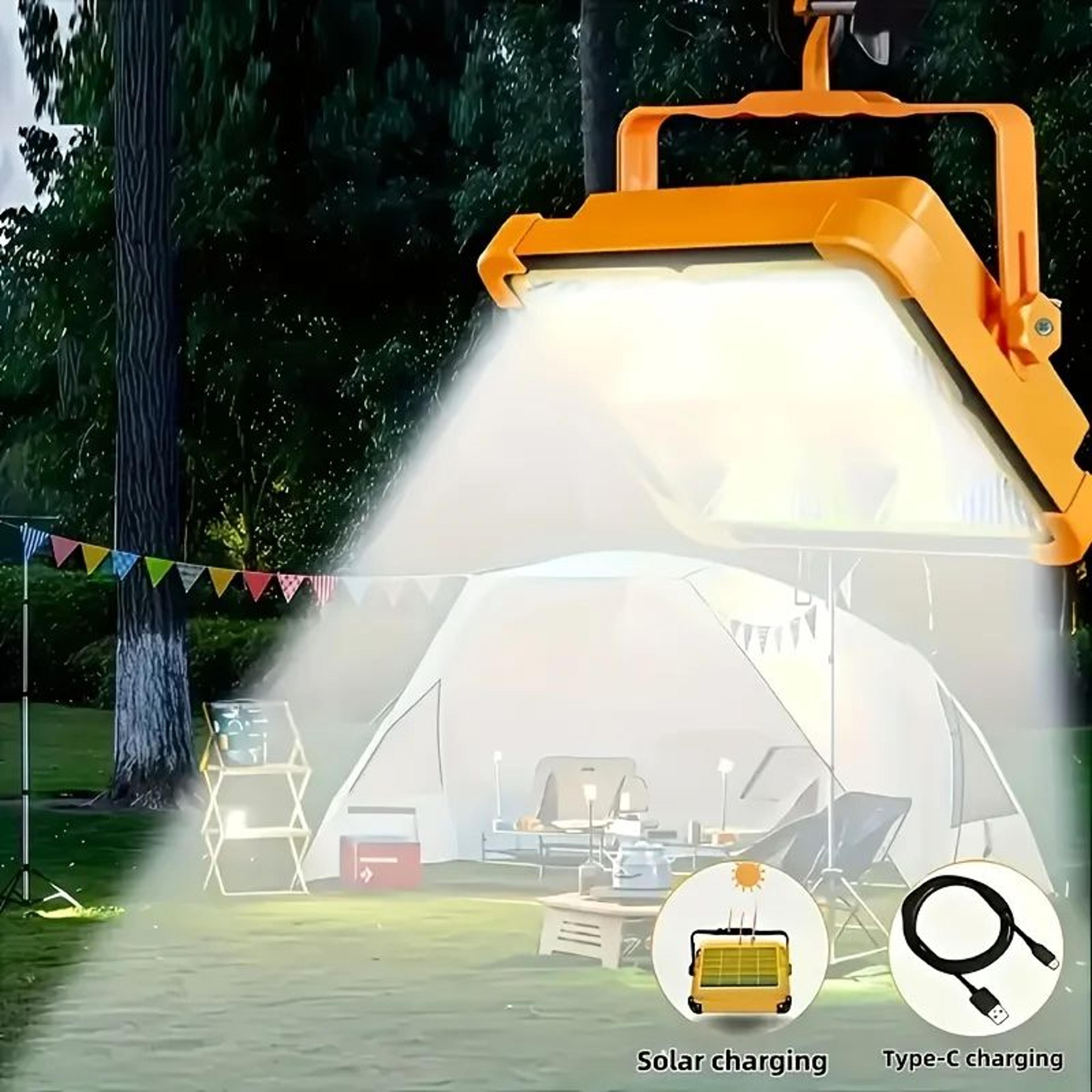 solar led work light – waterproof outdoor hanging light for camping, garden, emergency & street use