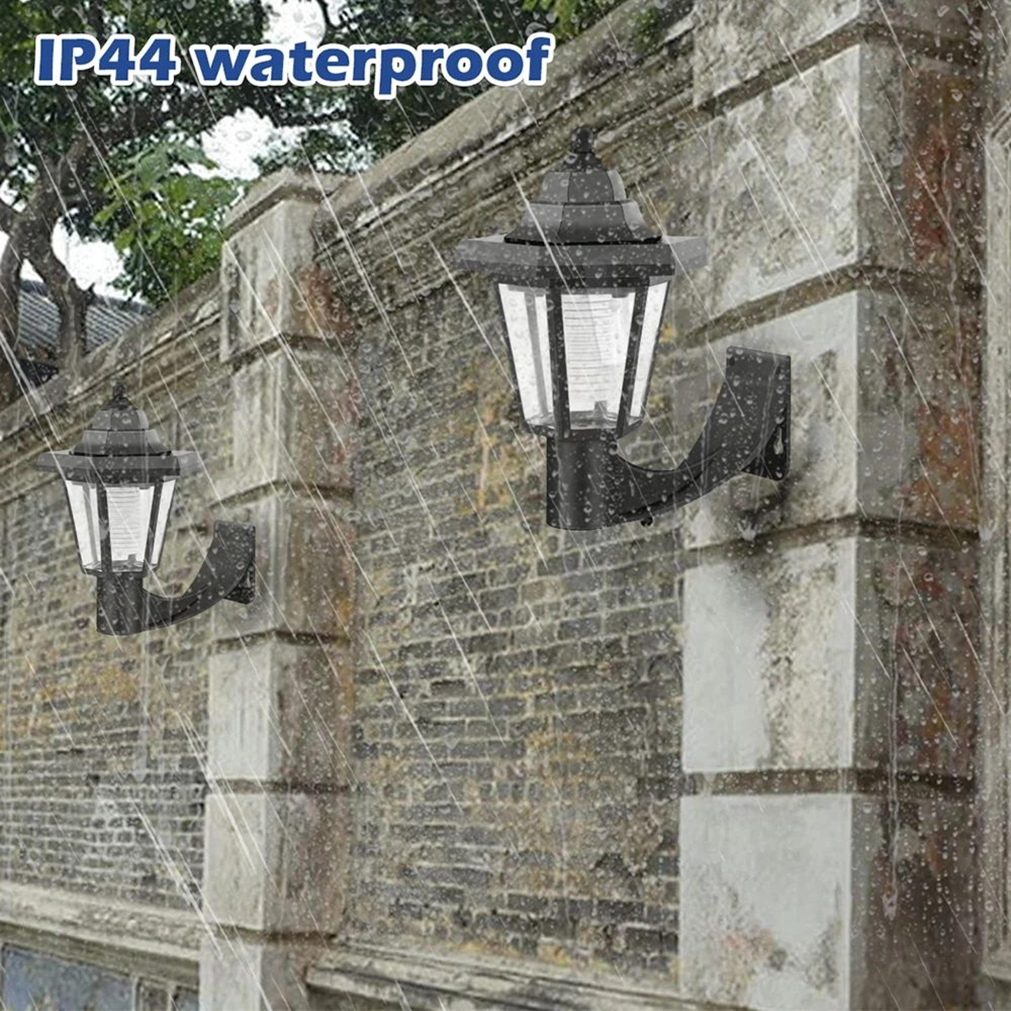 solar led outdoor wall light – waterproof garden street light for yard, patio & exterior lighting