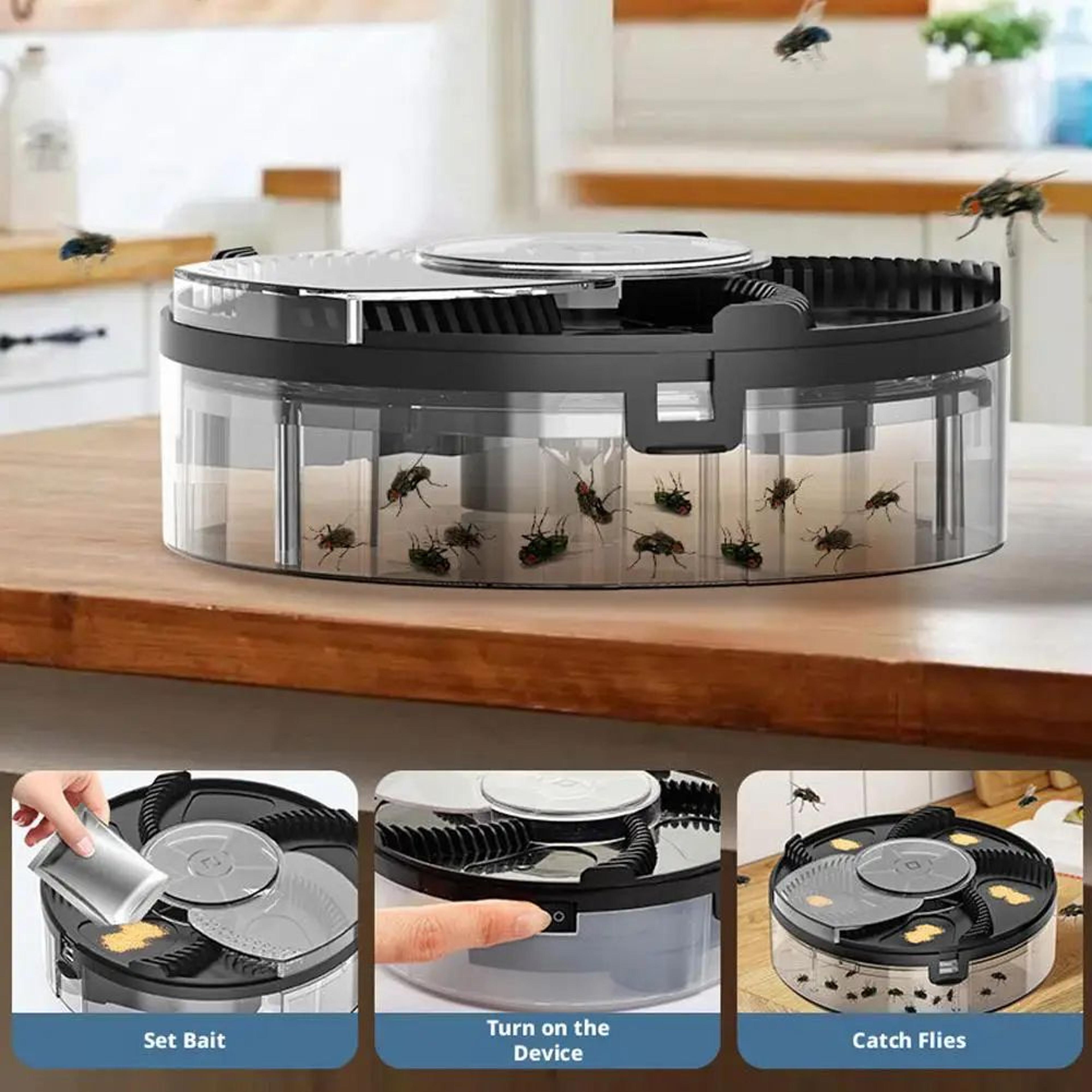 usb automatic electric fly trap – smart rechargeable mosquito & flying insect catcher with removable washable cage