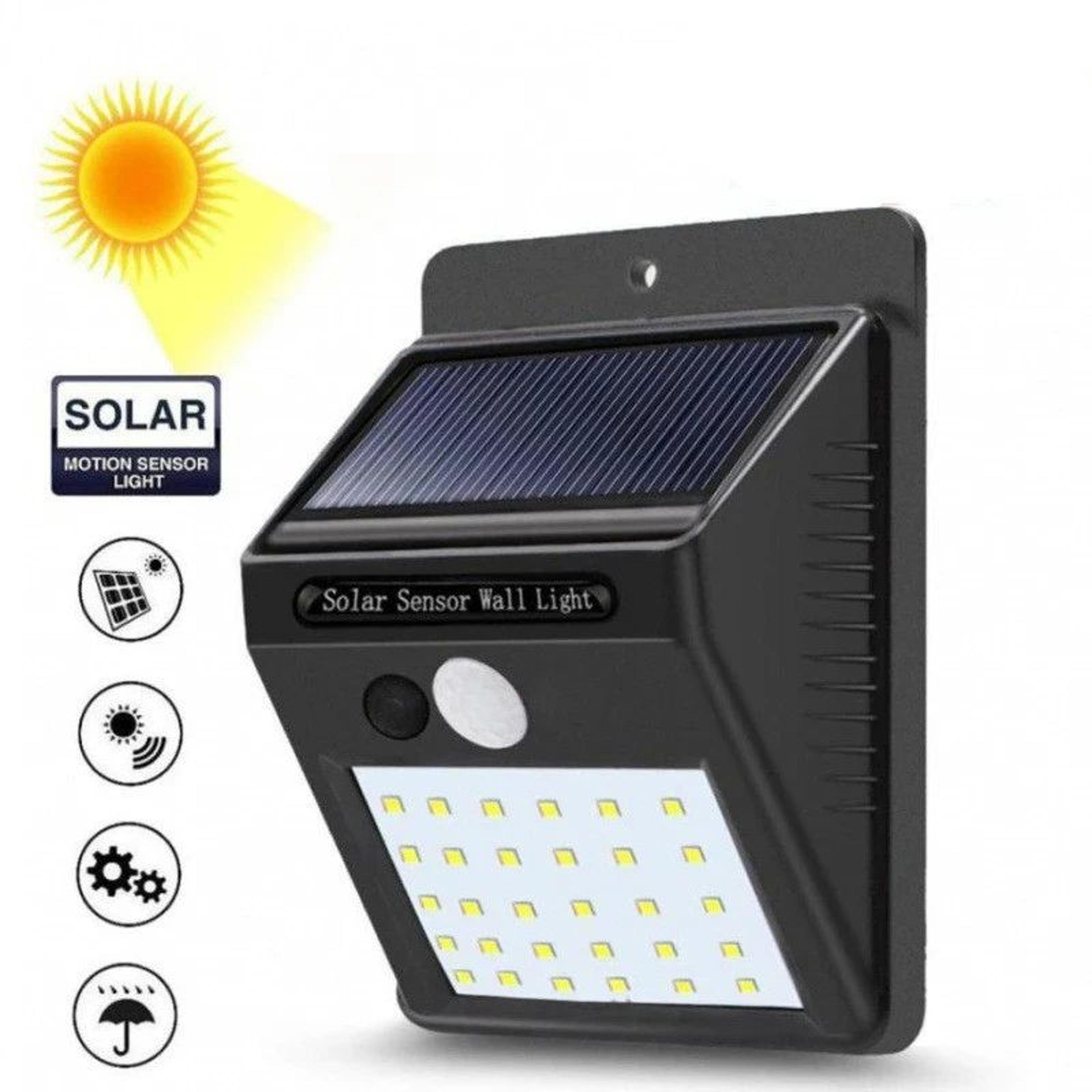 led solar motion sensor wall light – waterproof outdoor security lamp for garden, fence & patio