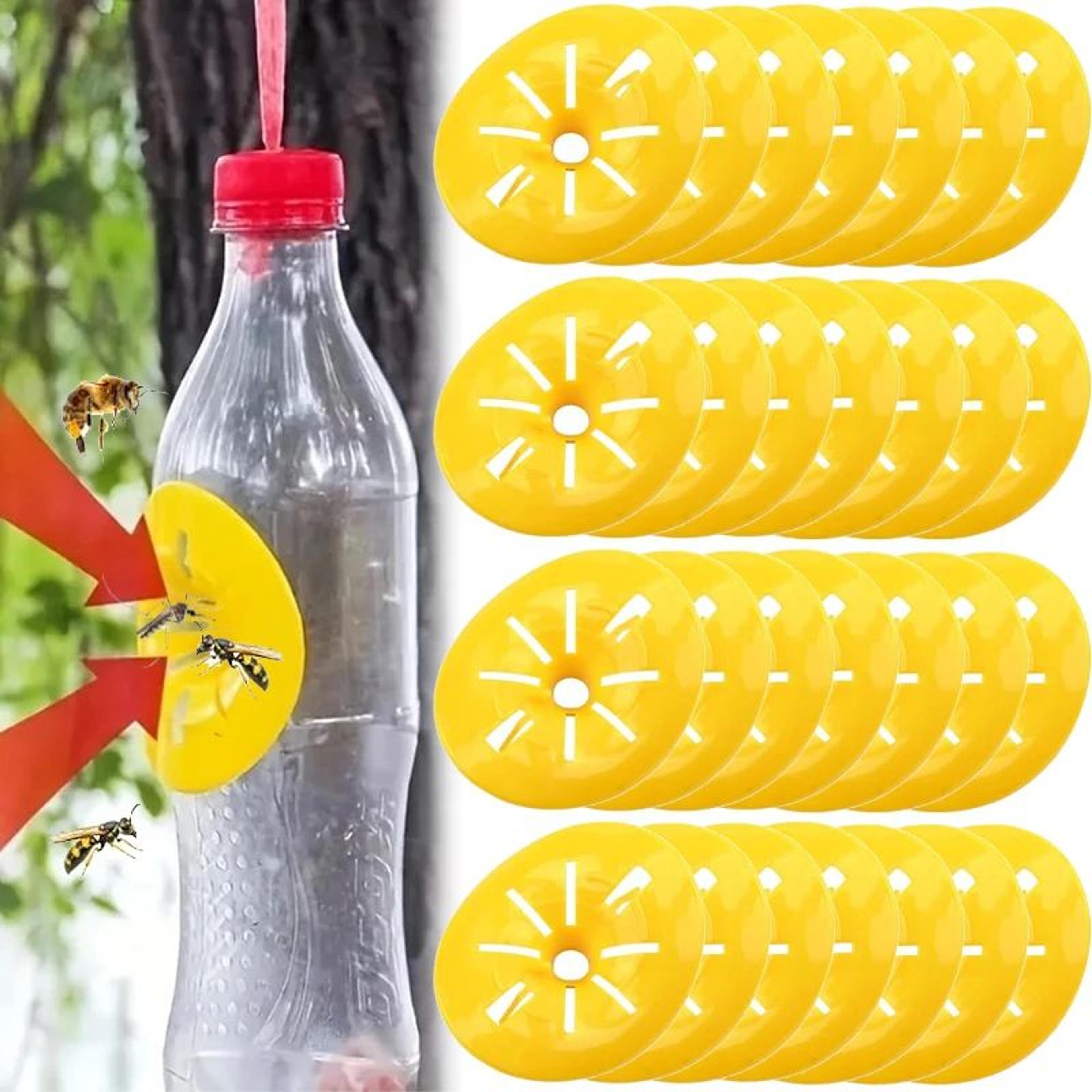 reusable bottle wasp trap funnel – plastic insect catcher for wasps, hornets, yellow jackets & fruit flies