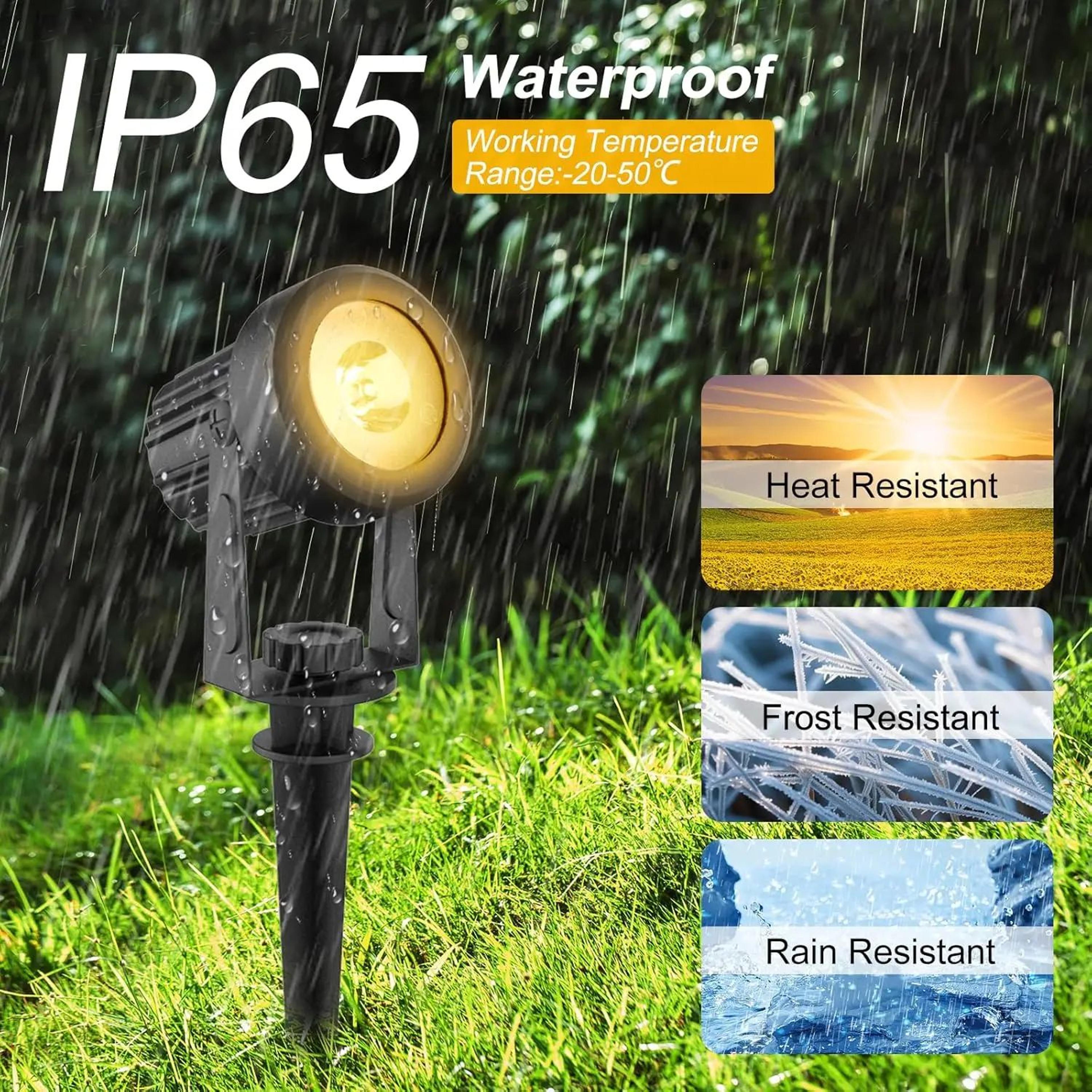 solar led spotlight ip65 – outdoor garden landscape light for trees, pathways, yard & wall decoration