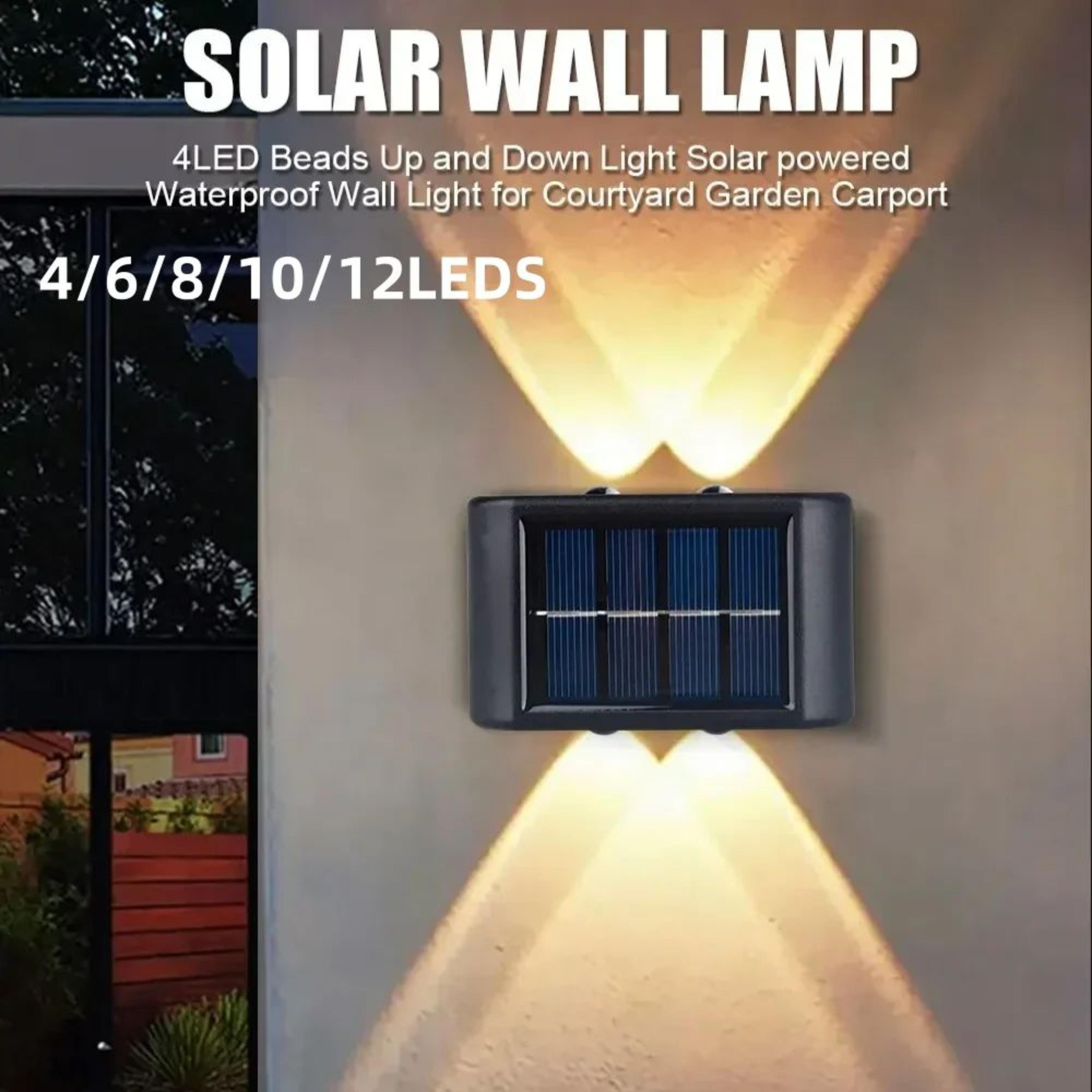 solar led outdoor wall light – waterproof up & down garden fence lamp with auto on/off