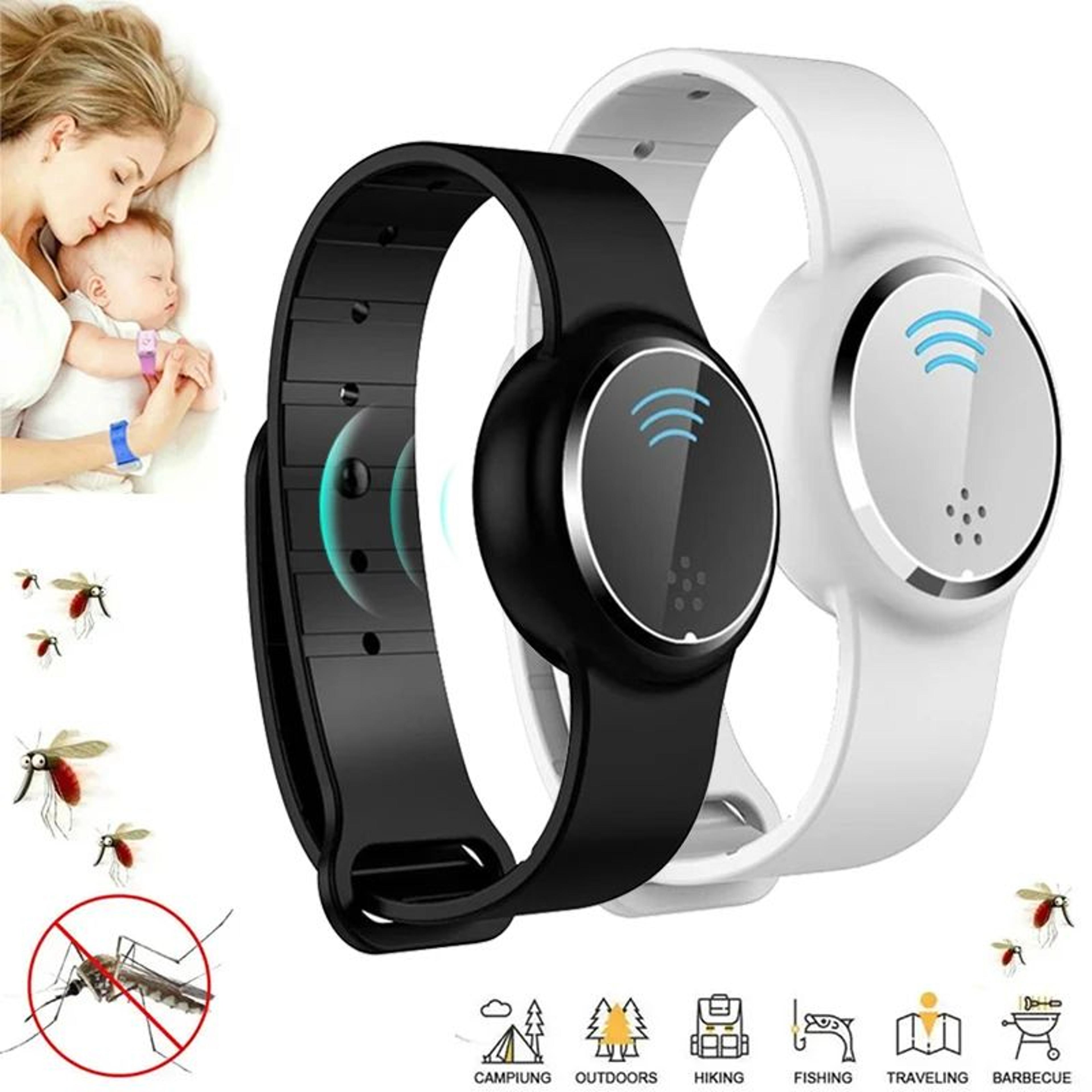 ultrasonic mosquito repellent bracelet – usb rechargeable adjustable silicone wristband for kids & adults