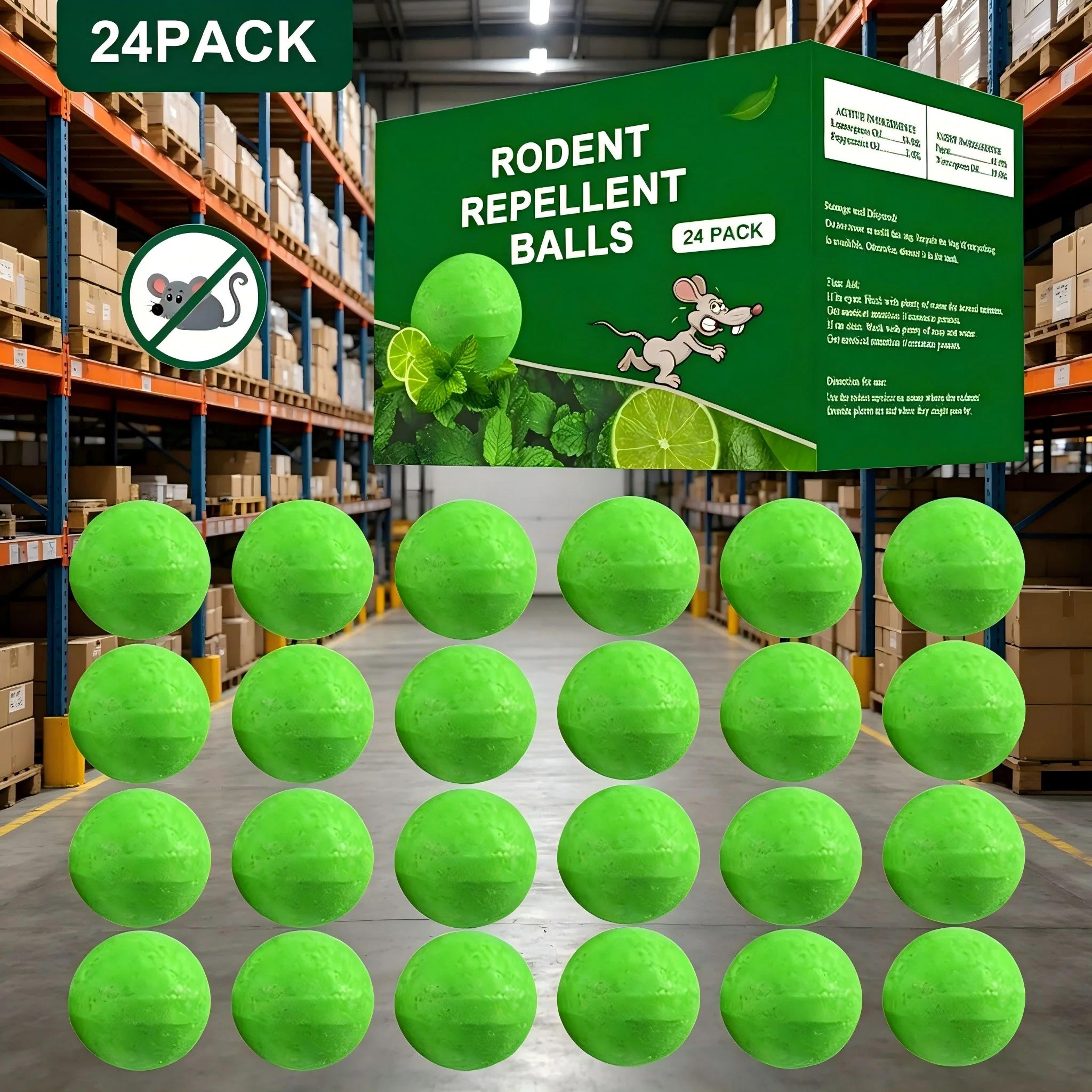 24pcs natural rodent repellent balls – mouse, rat, squirrel, spider & cockroach pest control