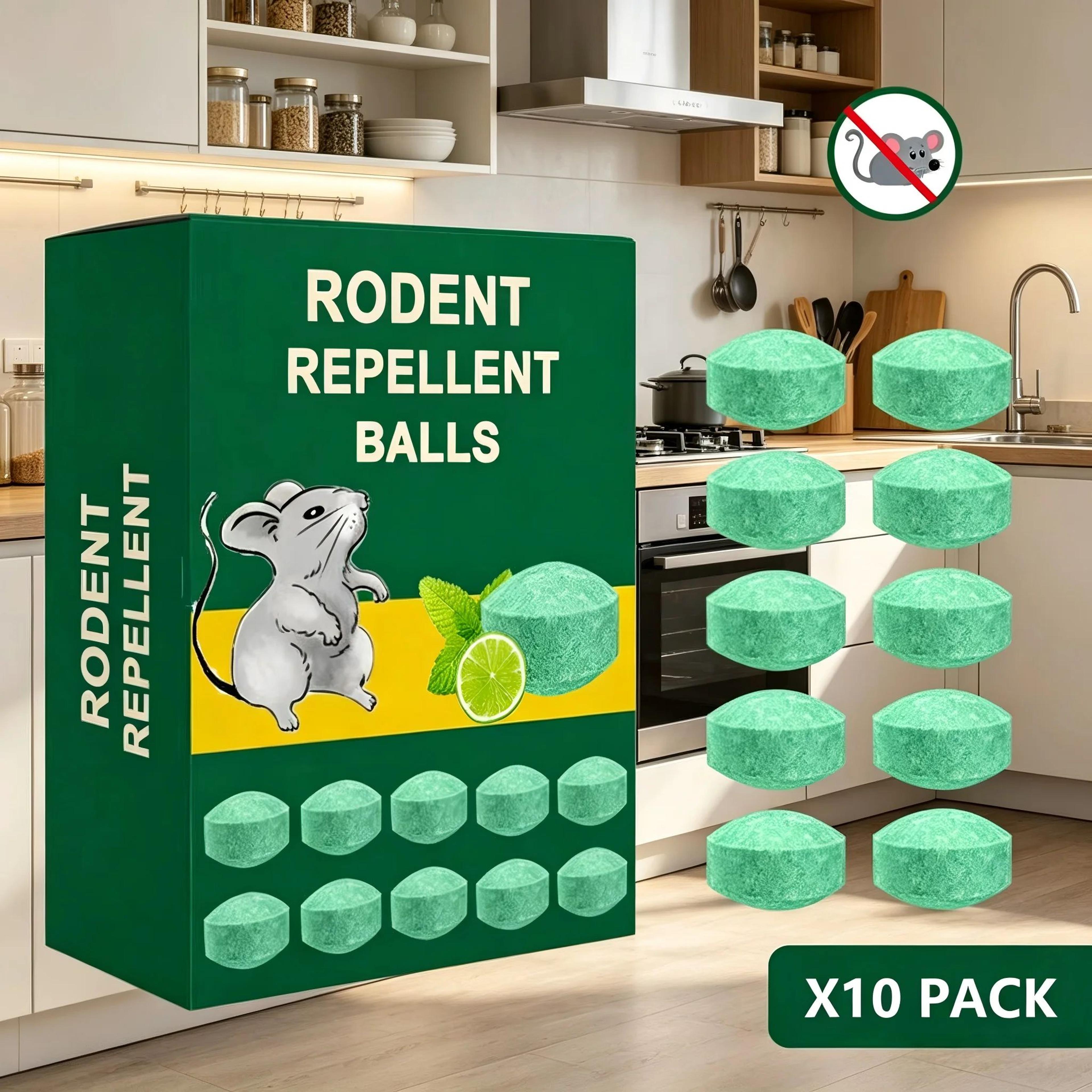 10 packs peppermint & lemon mouse repellent – natural rodent & pest deterrent for indoor & outdoor use