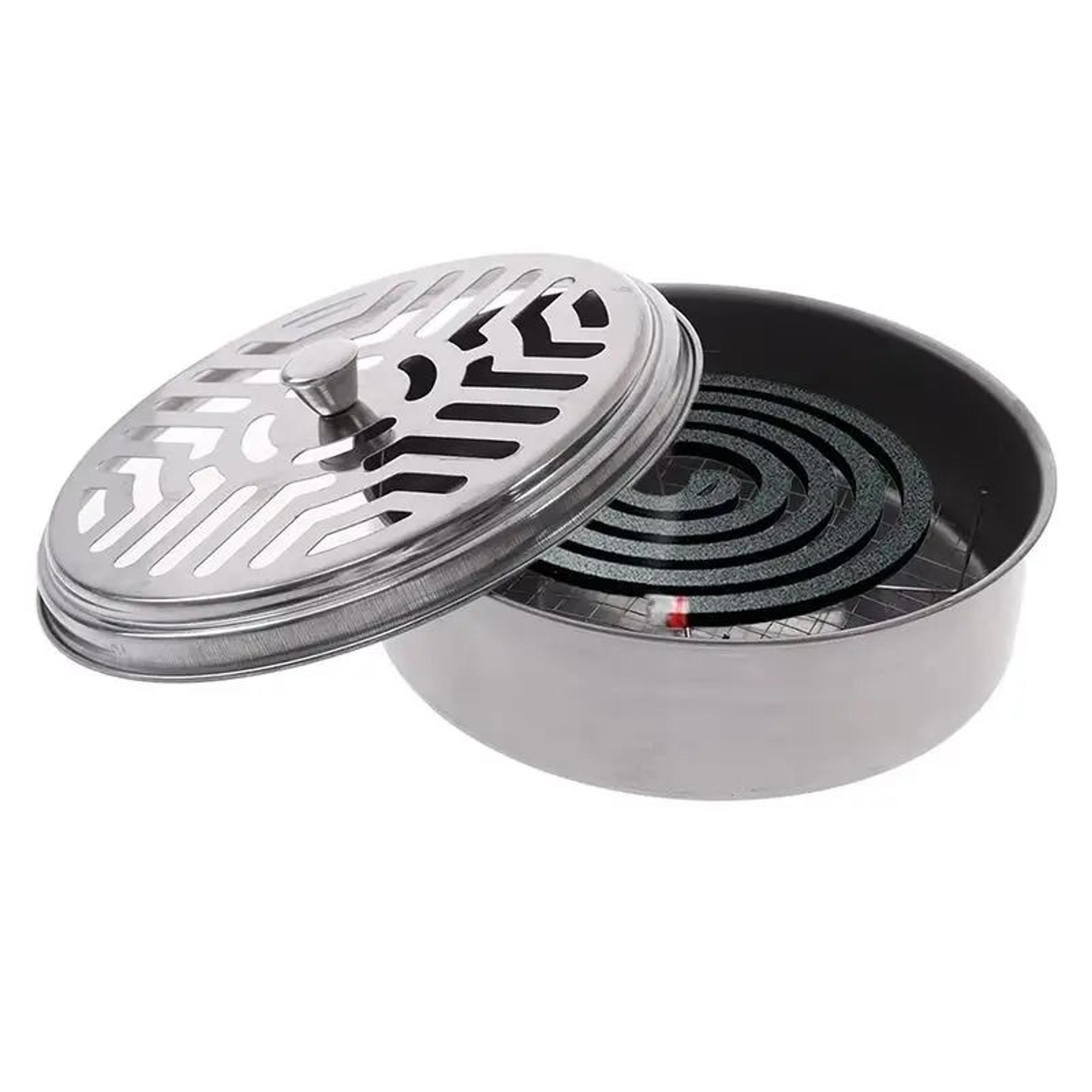 metal mosquito coil holder – mesh incense burner stand for camping, garden, patio & indoor mosquito repellent