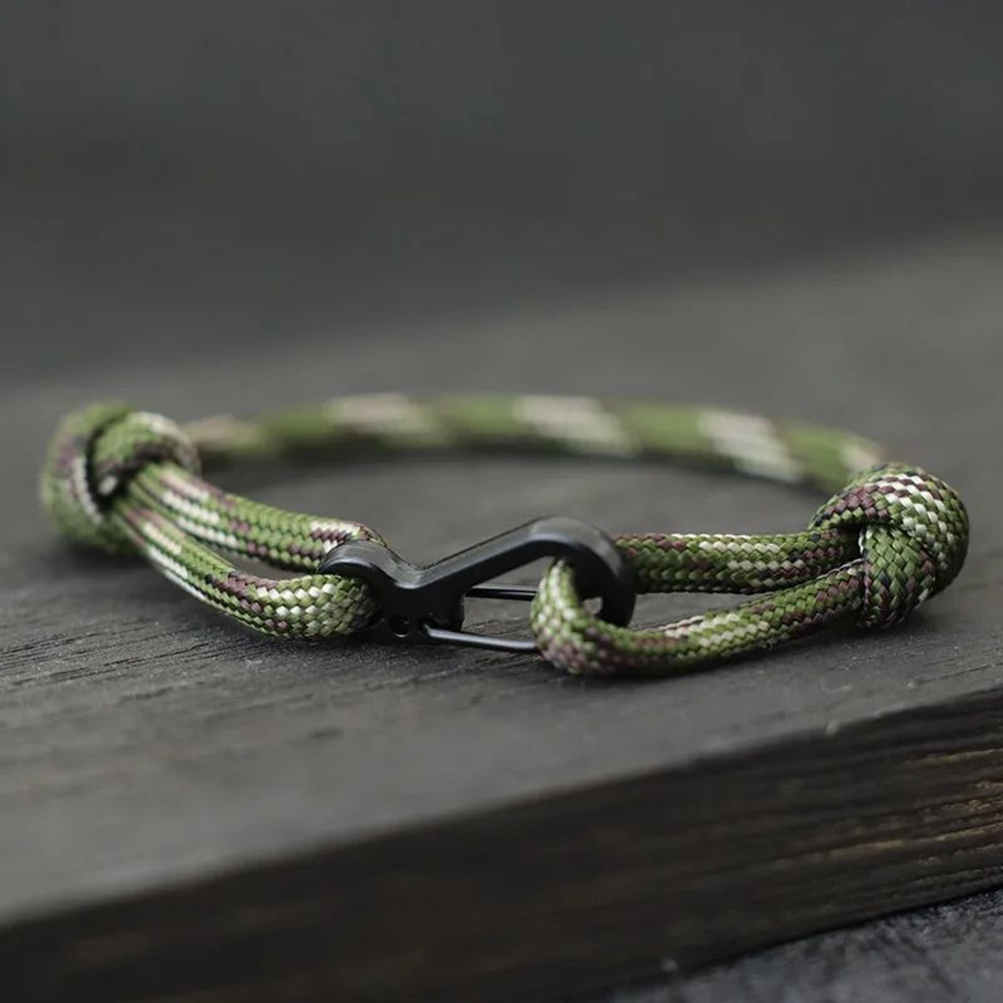 adjustable paracord survival bracelet – unisex outdoor adventure wristband, camping gear & lucky friendship bracelet