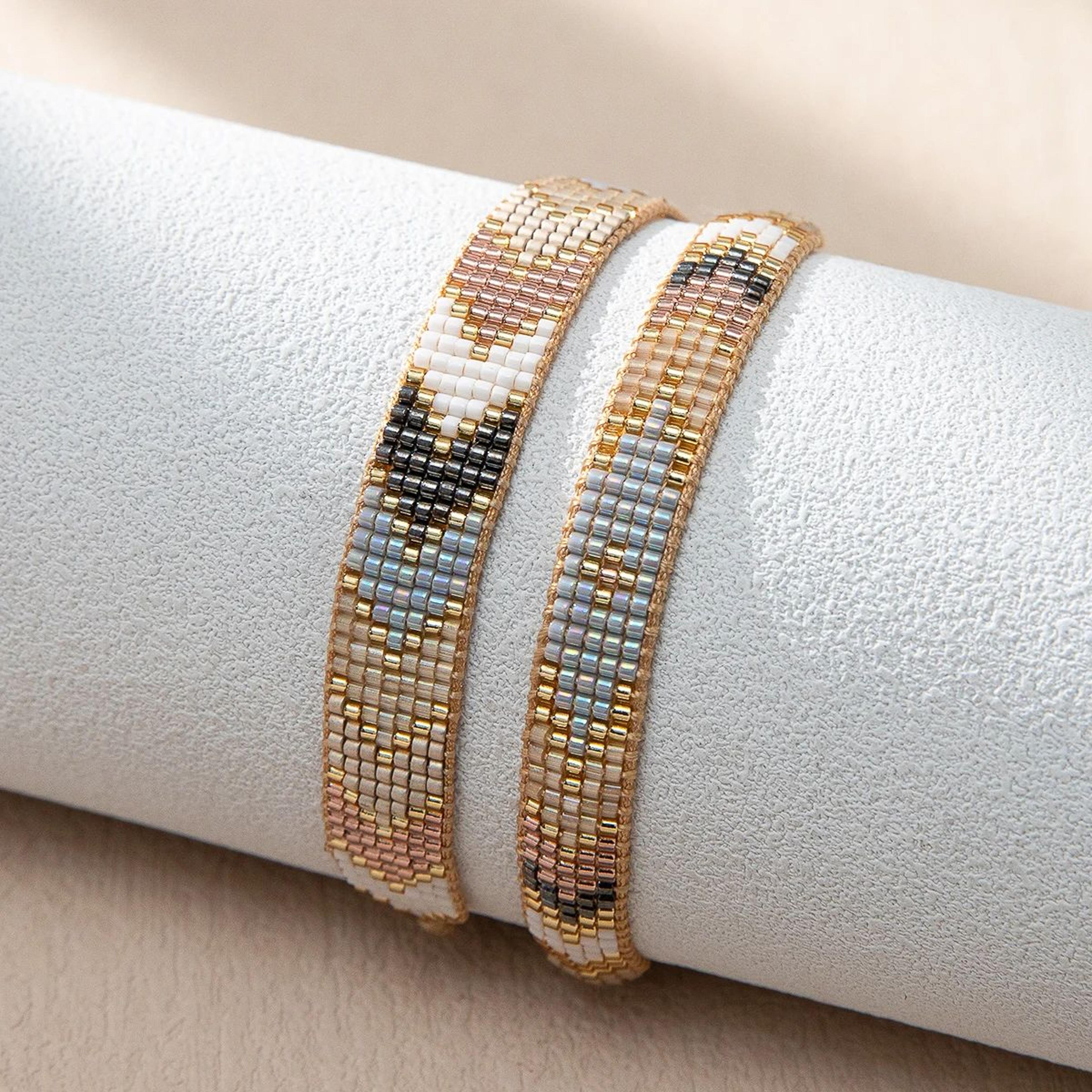 zhongvi boho miyuki beaded bracelet – adjustable rope friendship bracelet for women & men