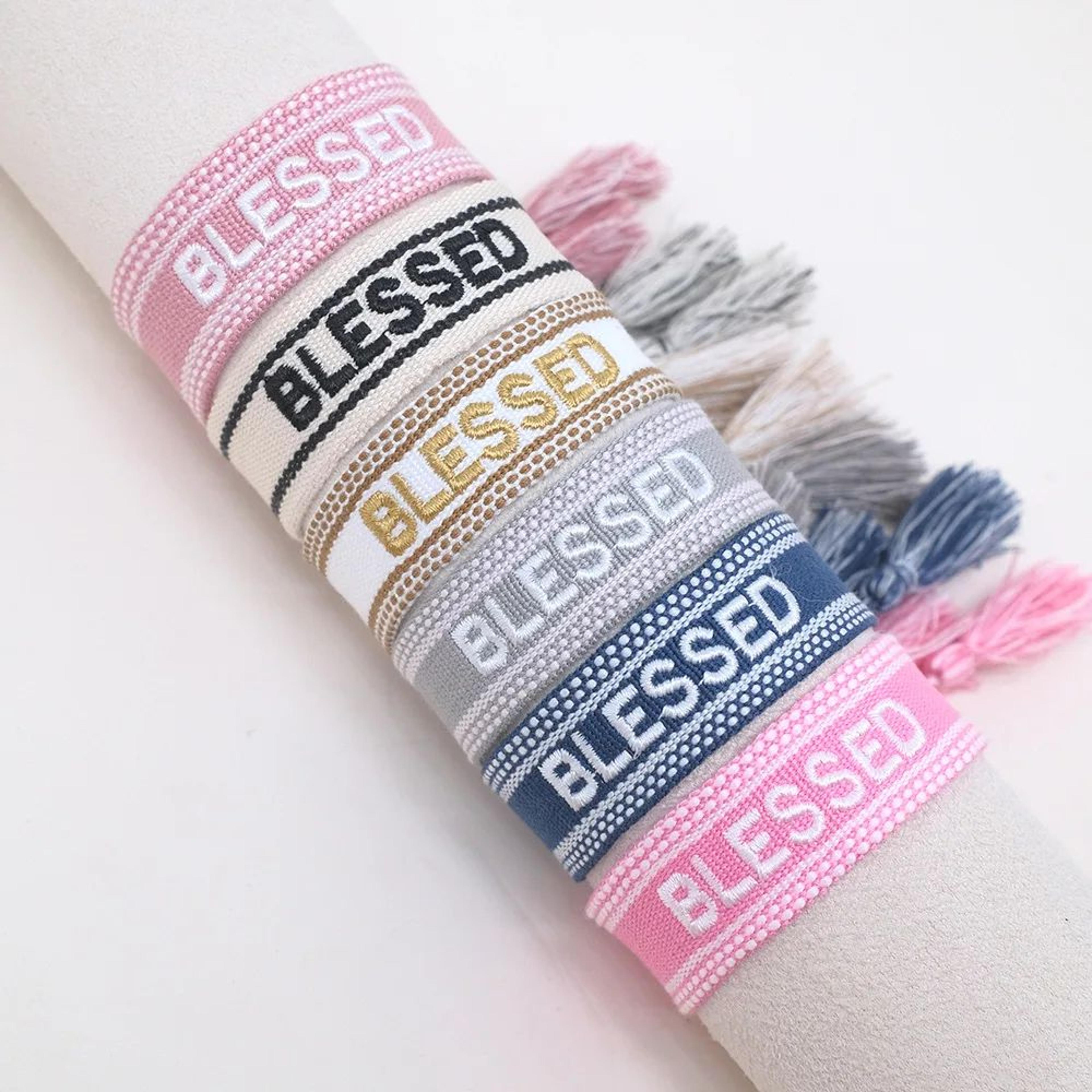 adjustable woven friendship couple bracelet – boho braided letter tassel charm bracelet for women