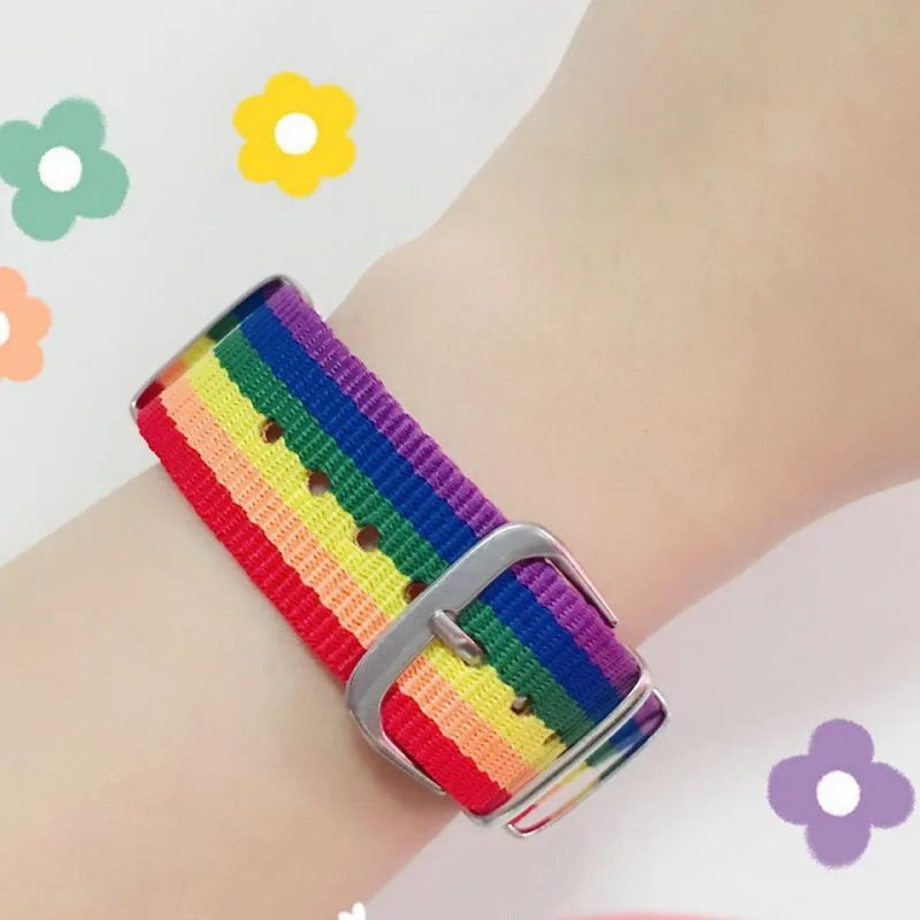 rainbow leather woven pride charm bracelet – adjustable friendship bracelet for everyday fashion