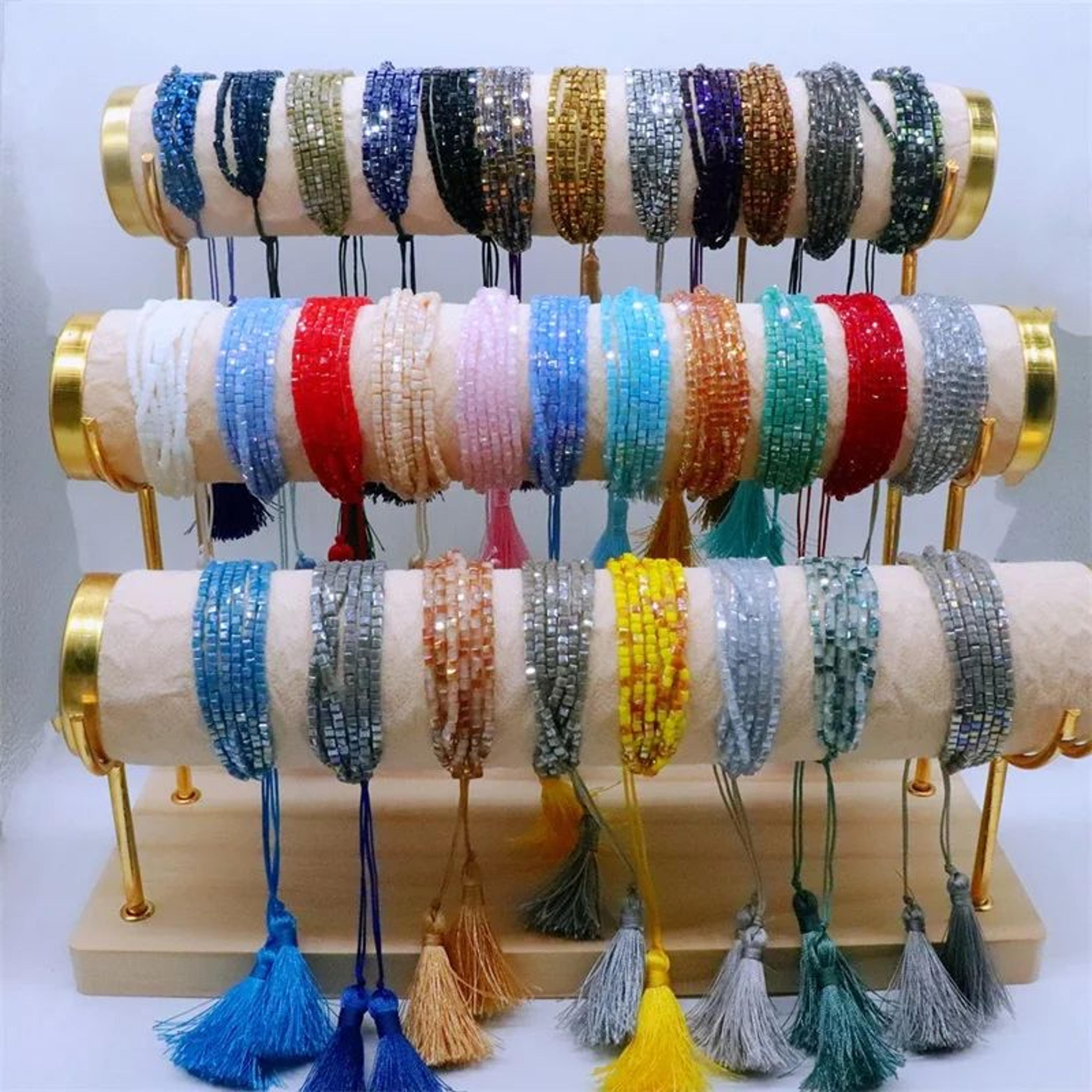 fashion miyuki multi-layer seed bead bracelet – boho crystal charm bracelet for women