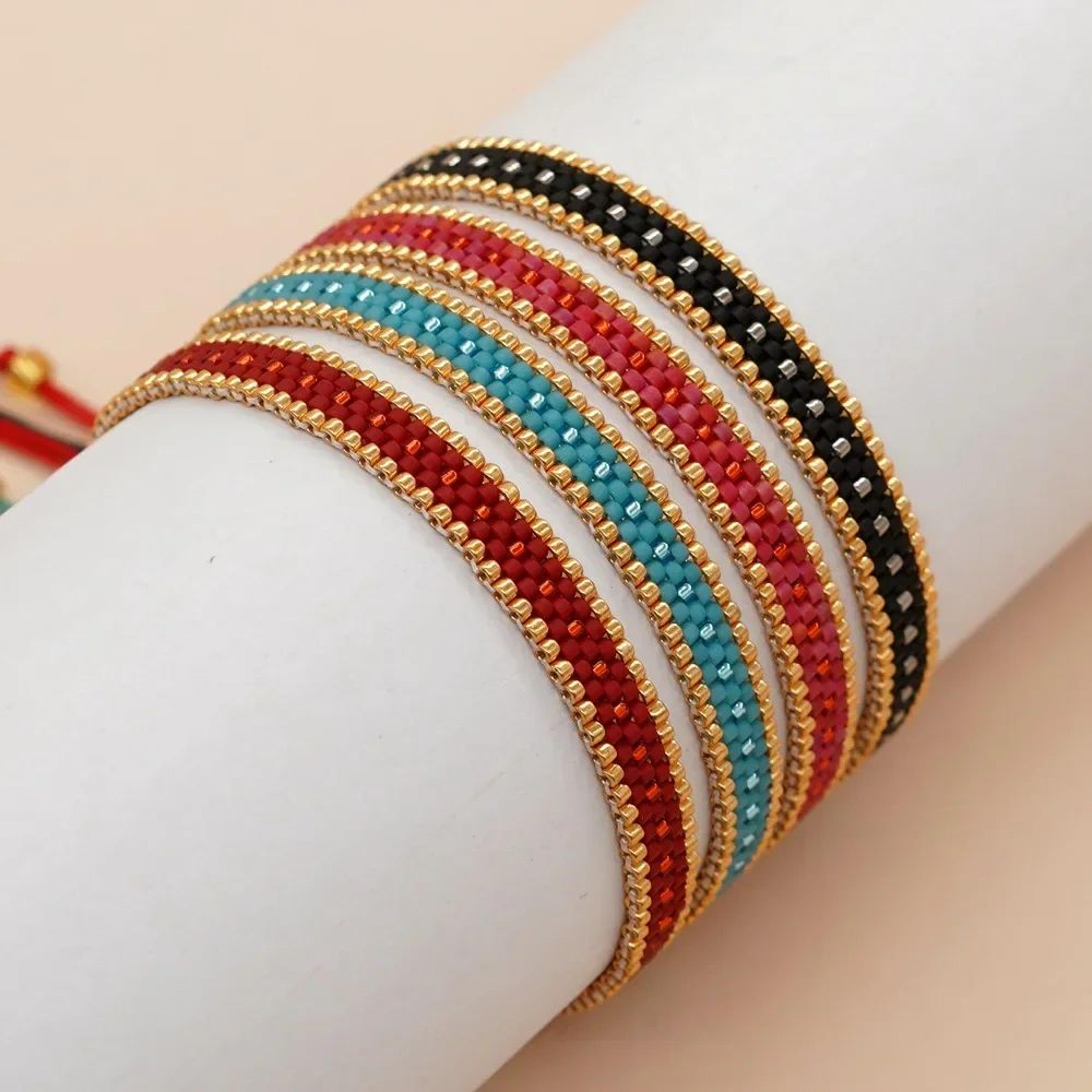 multilayer rice bead bracelet – adjustable handmade boho beaded bracelet for women & men