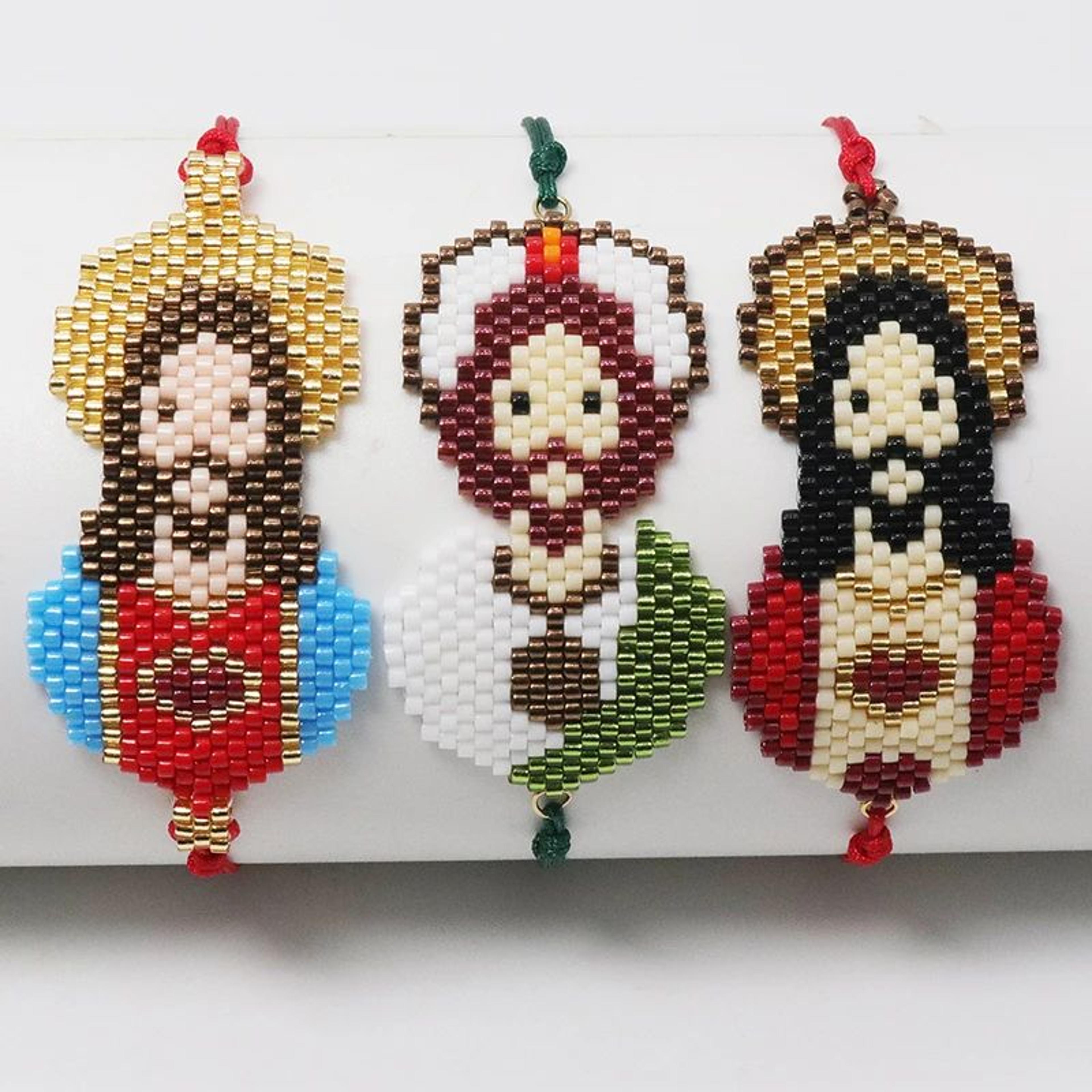 handmade jesus miyuki beaded bracelet – multicolored devotional friendship bracelet for women