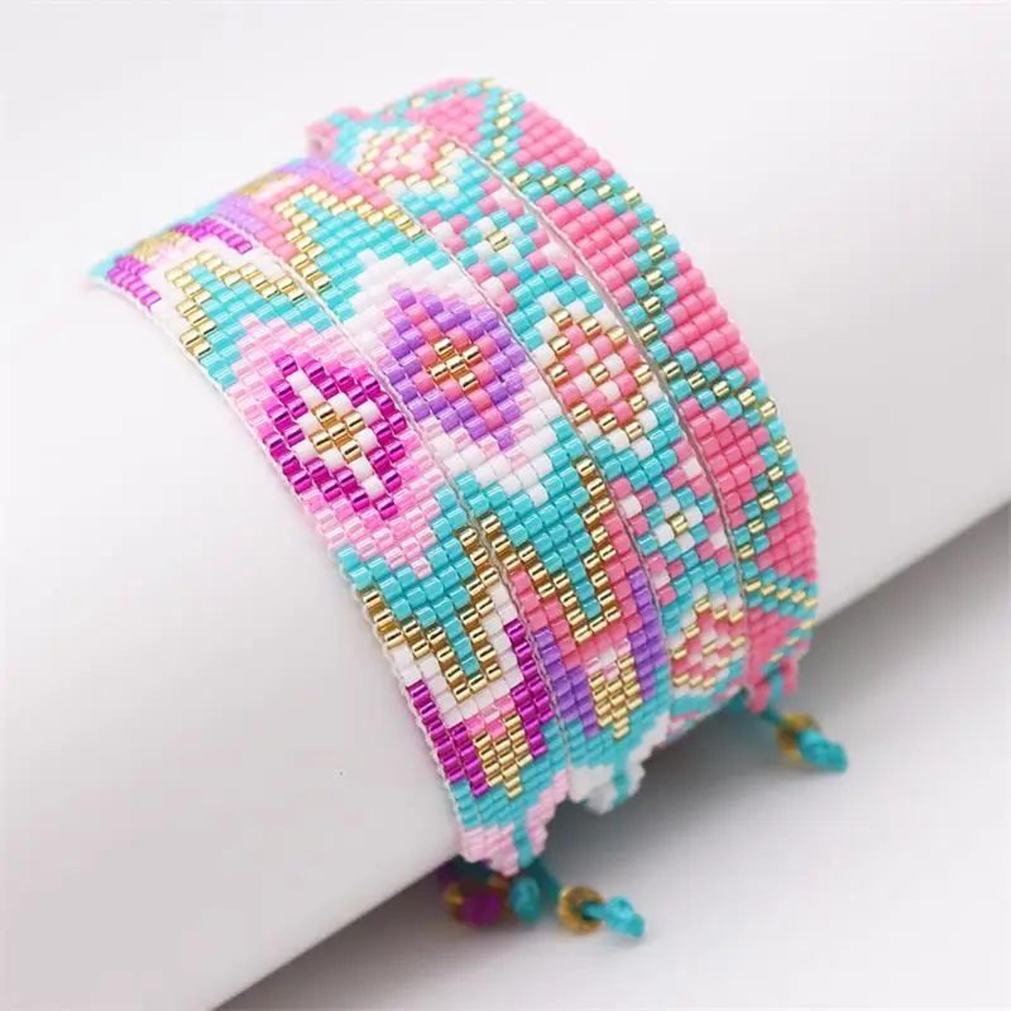 handmade miyuki beaded friendship bracelet – woven tassel beach bracelet for women