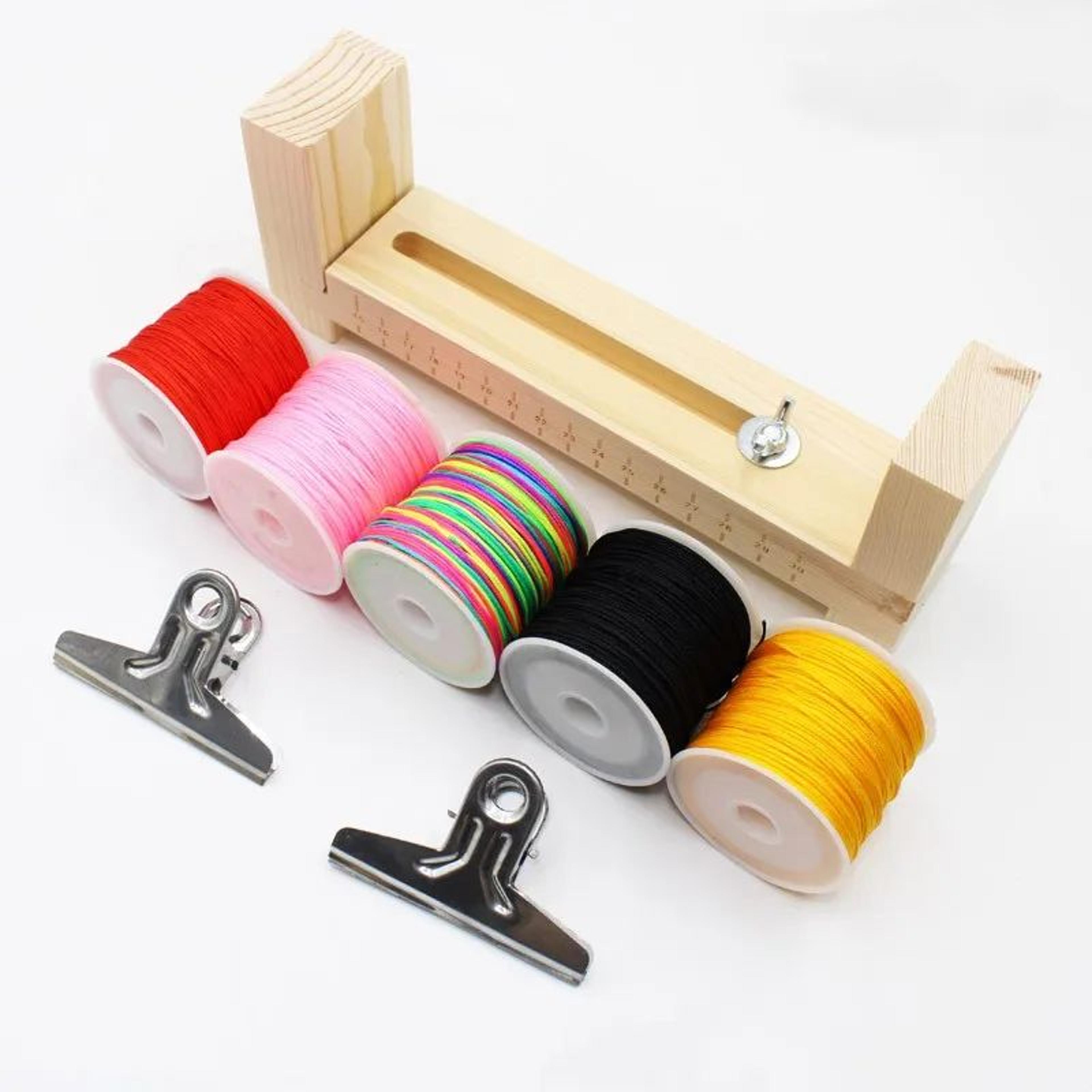 wooden u-shape bracelet maker jig – diy braiding holder frame craft tool kit for friendship bracelets