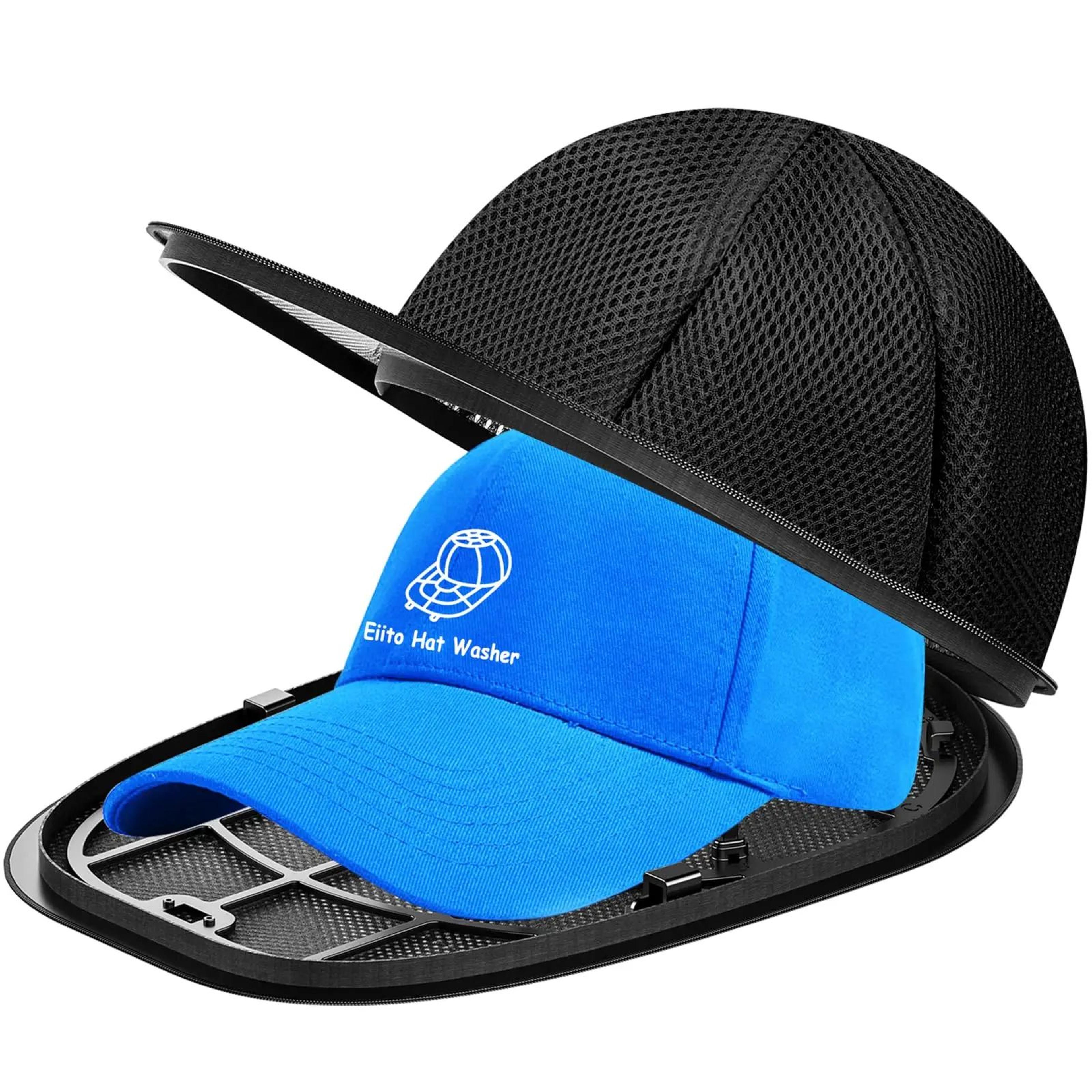 hat washer cage with mesh laundry bag – baseball cap washing frame for washing machine & dishwasher, adult & kids hats