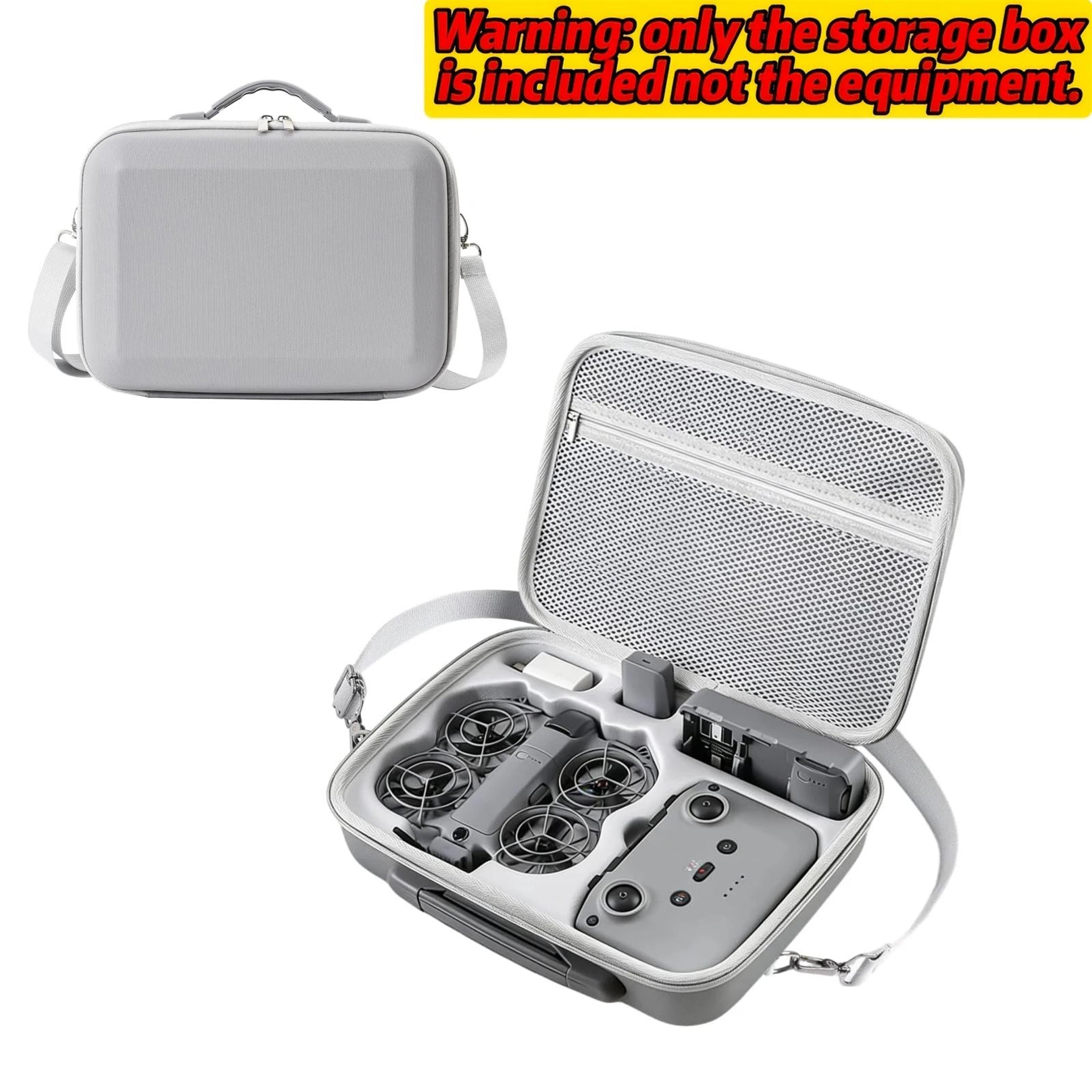 portable pu carrying case for dji neo 2 – protective shoulder bag compatible with rc-n3/rc-n & fly more combo