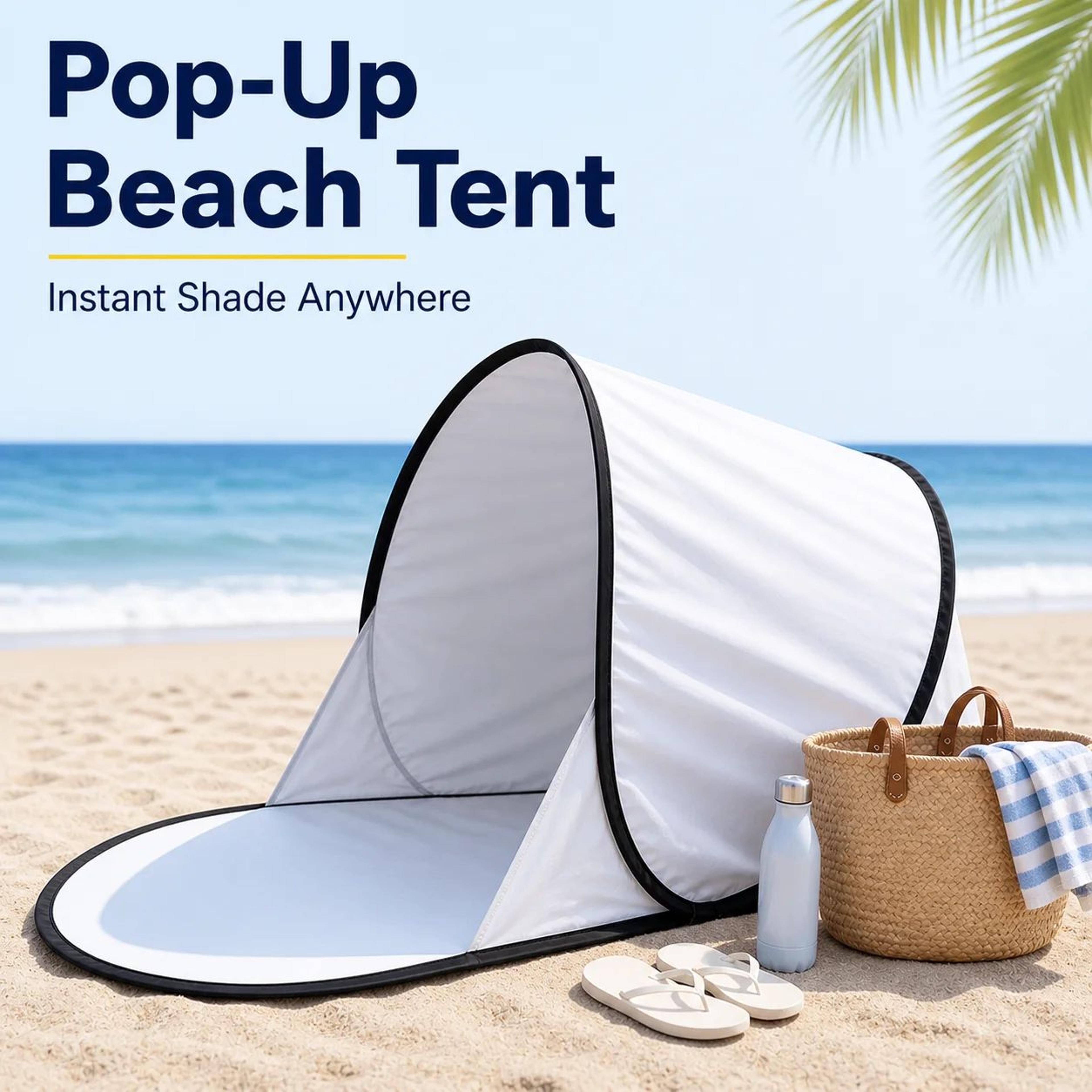 automatic pop-up beach tent – portable uv protection sun shelter for camping, fishing, picnics & outdoor activities