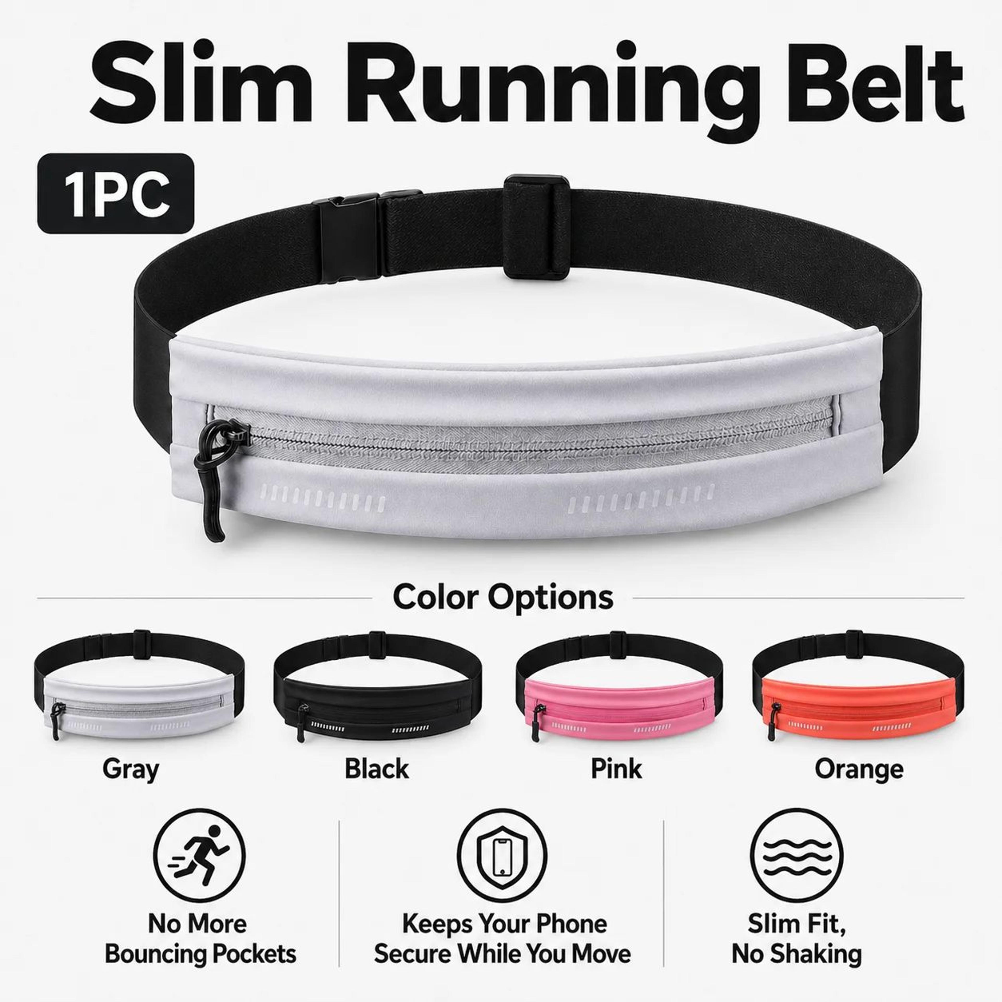 multifunctional sports waist bag – water-resistant running belt fanny pack with adjustable strap & zipper pocket