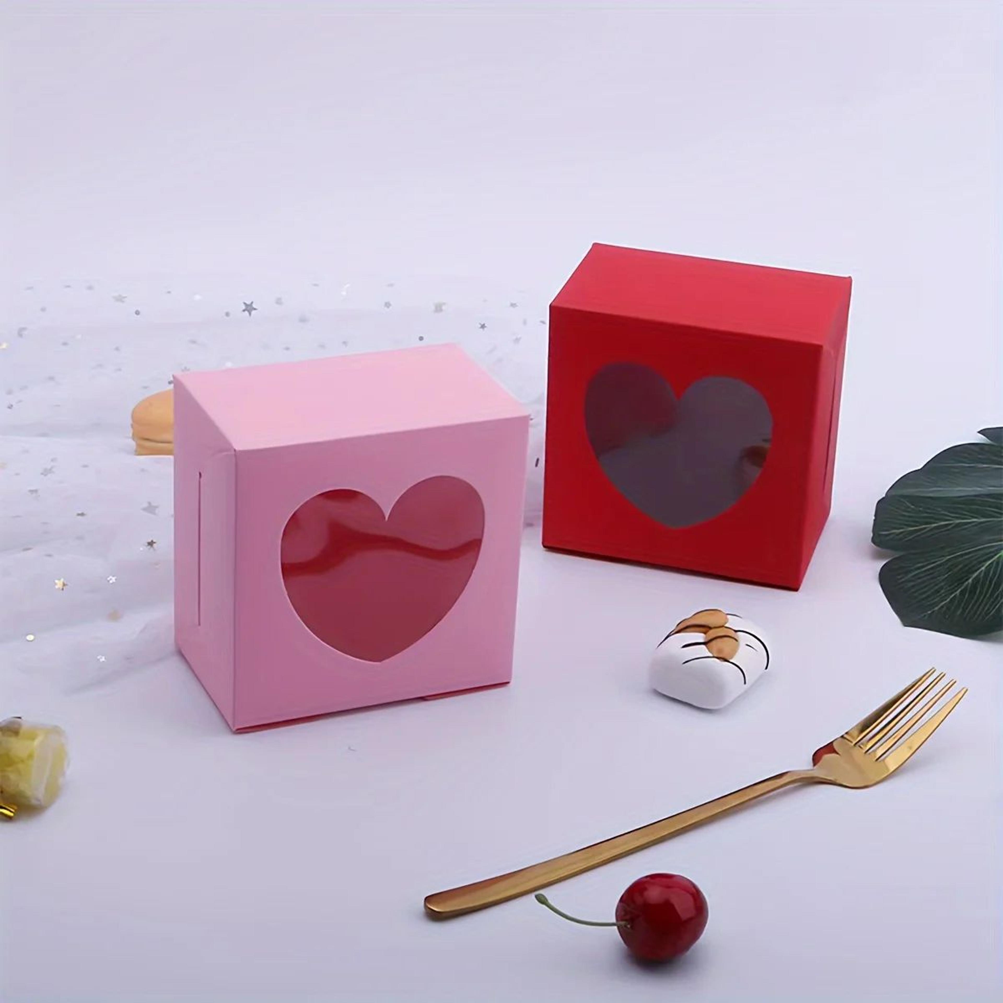 10pcs cupcake boxes with transparent window – paper dessert & muffin bakery gift boxes for cakes and pastries