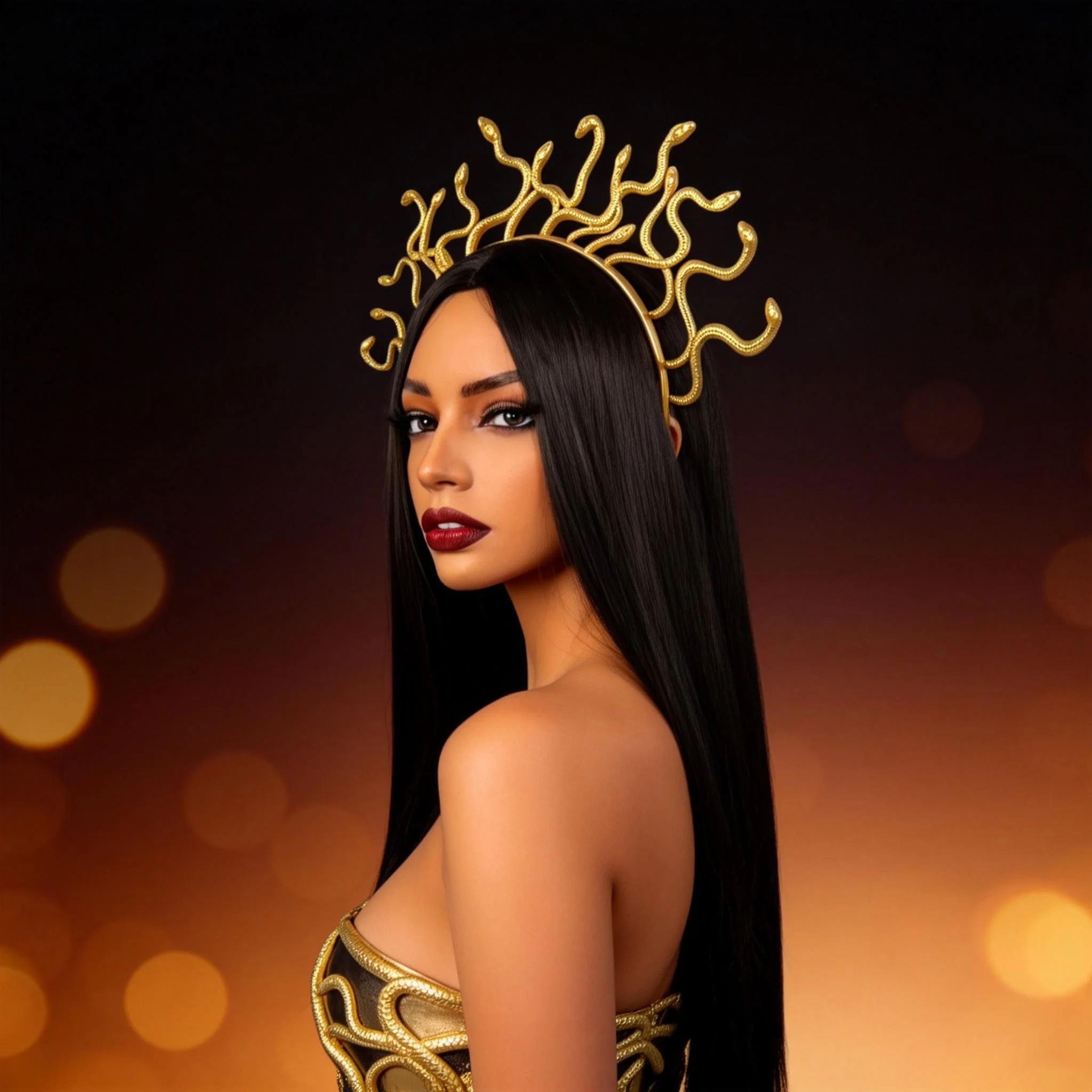 women's medusa snake headpiece – ancient greek mythology headband for cosplay, halloween & costume parties