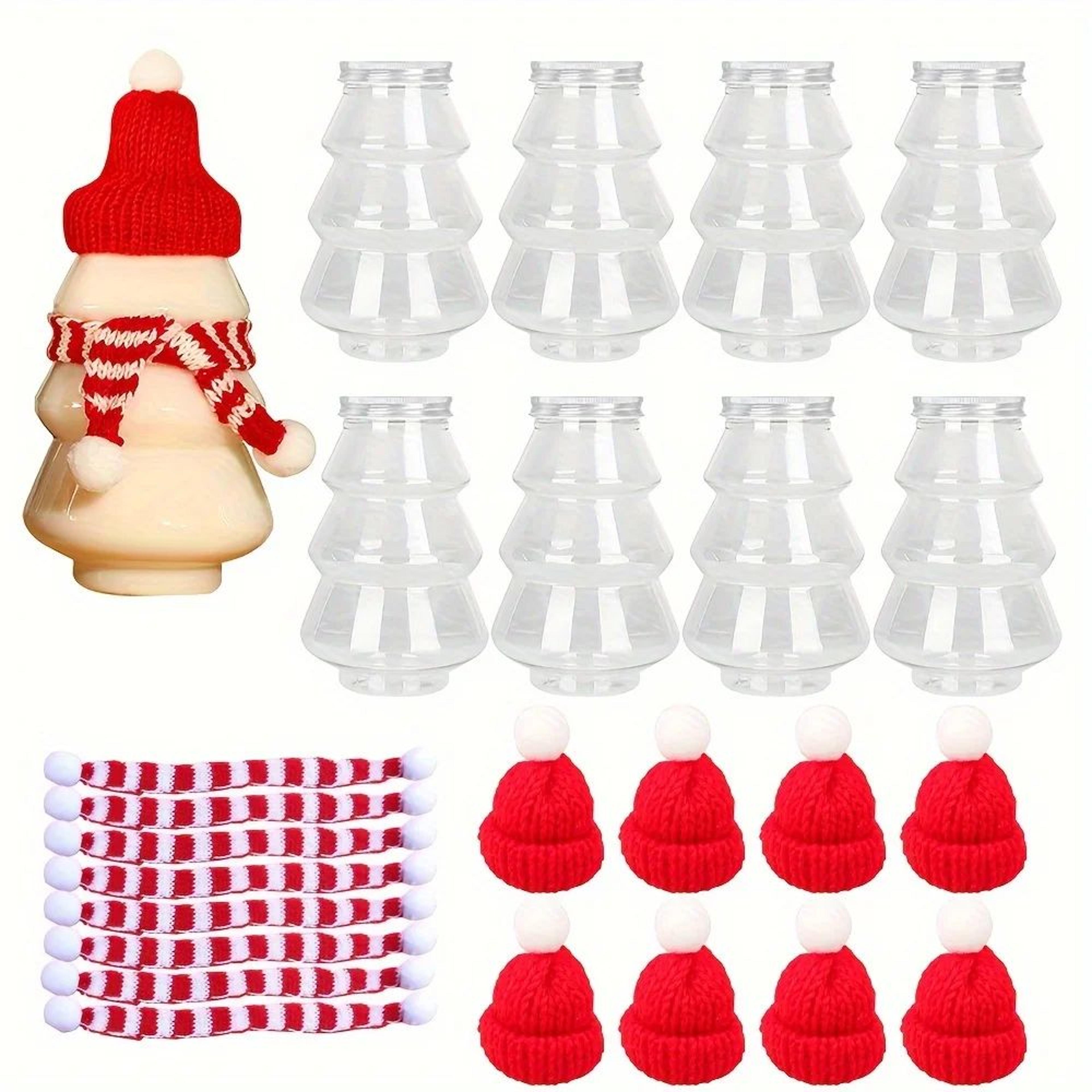 christmas transparent gingerbread man plastic cup – reusable holiday drink tumbler with pine tree for milk, juice & cold