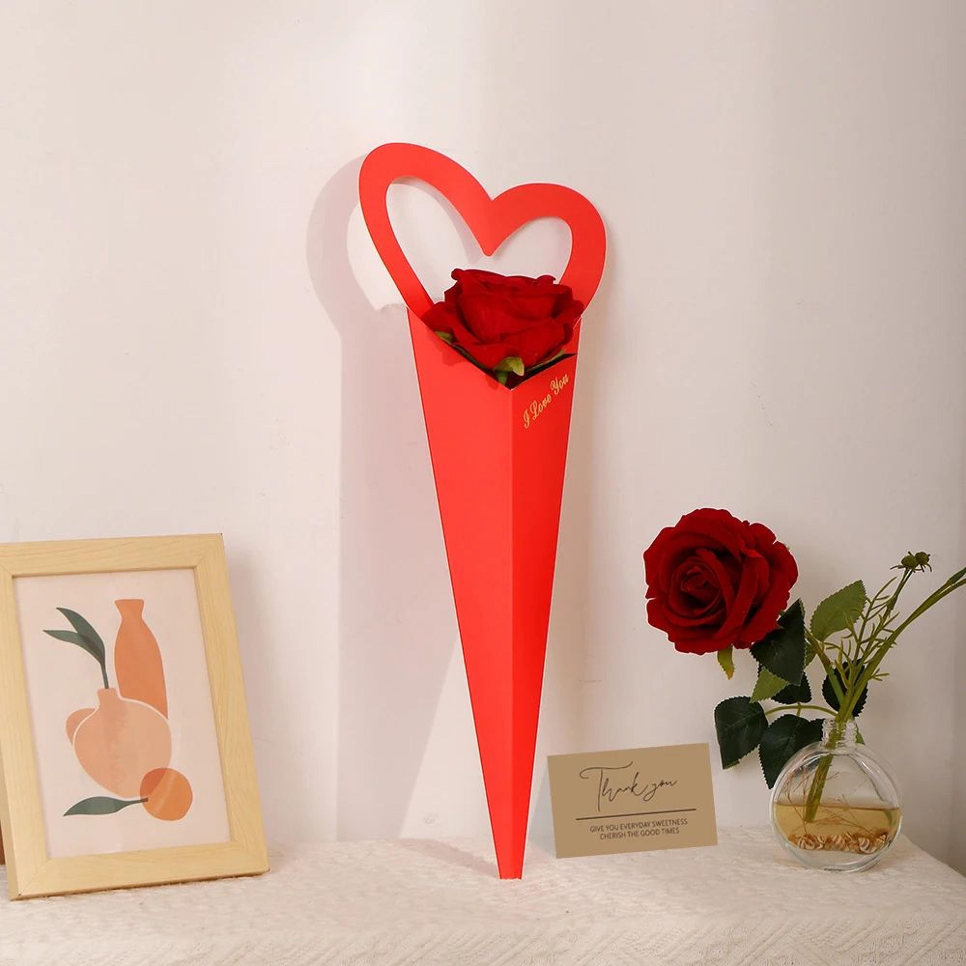 5 sets heart-shaped flower wrapping paper – floral bouquet gift wrap with matching cards for wedding, valentine's & birt